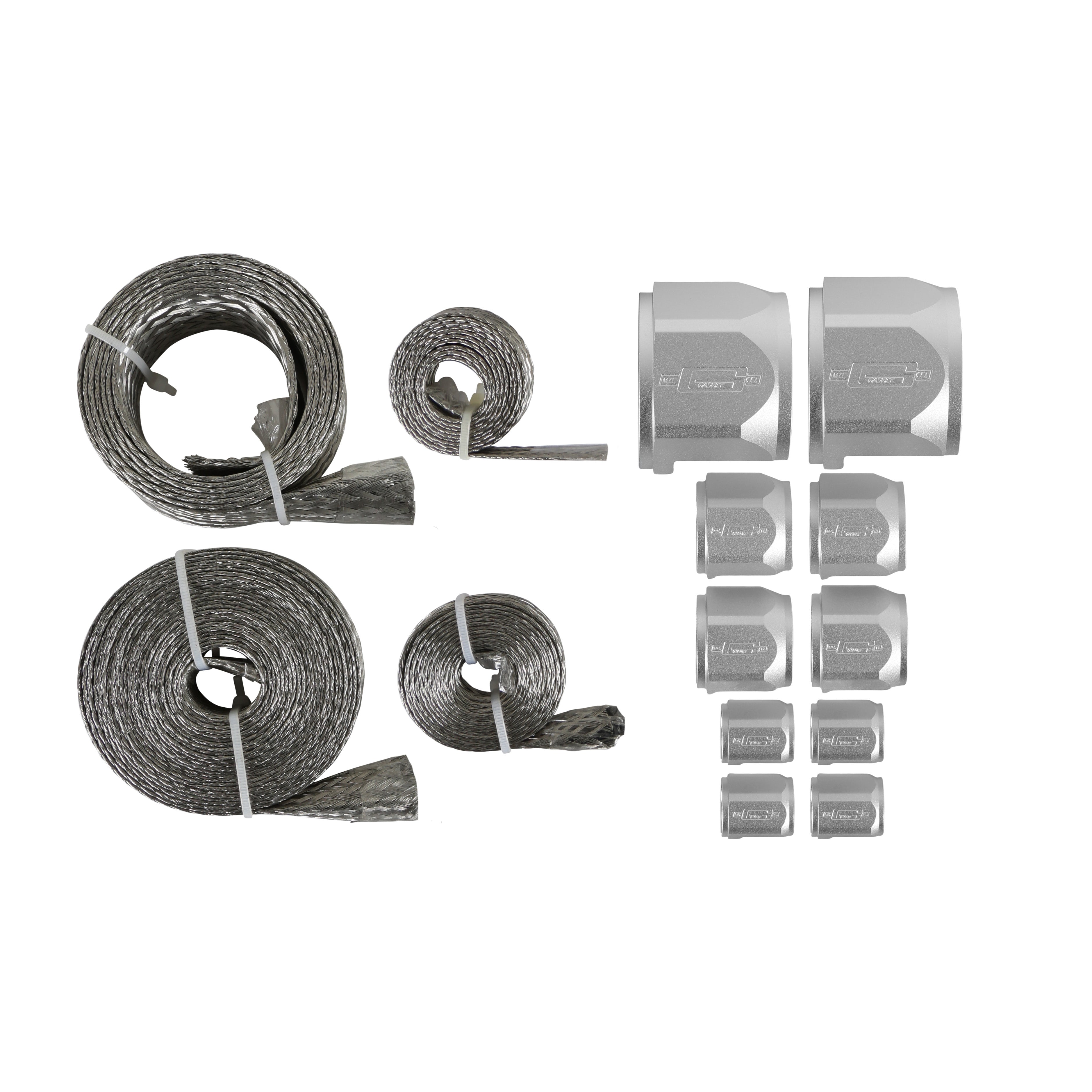 Mr Gasket Mr. Gasket Flex-braid Hose Sleeve Kit - Silver Gasket Set 8092 product image 1