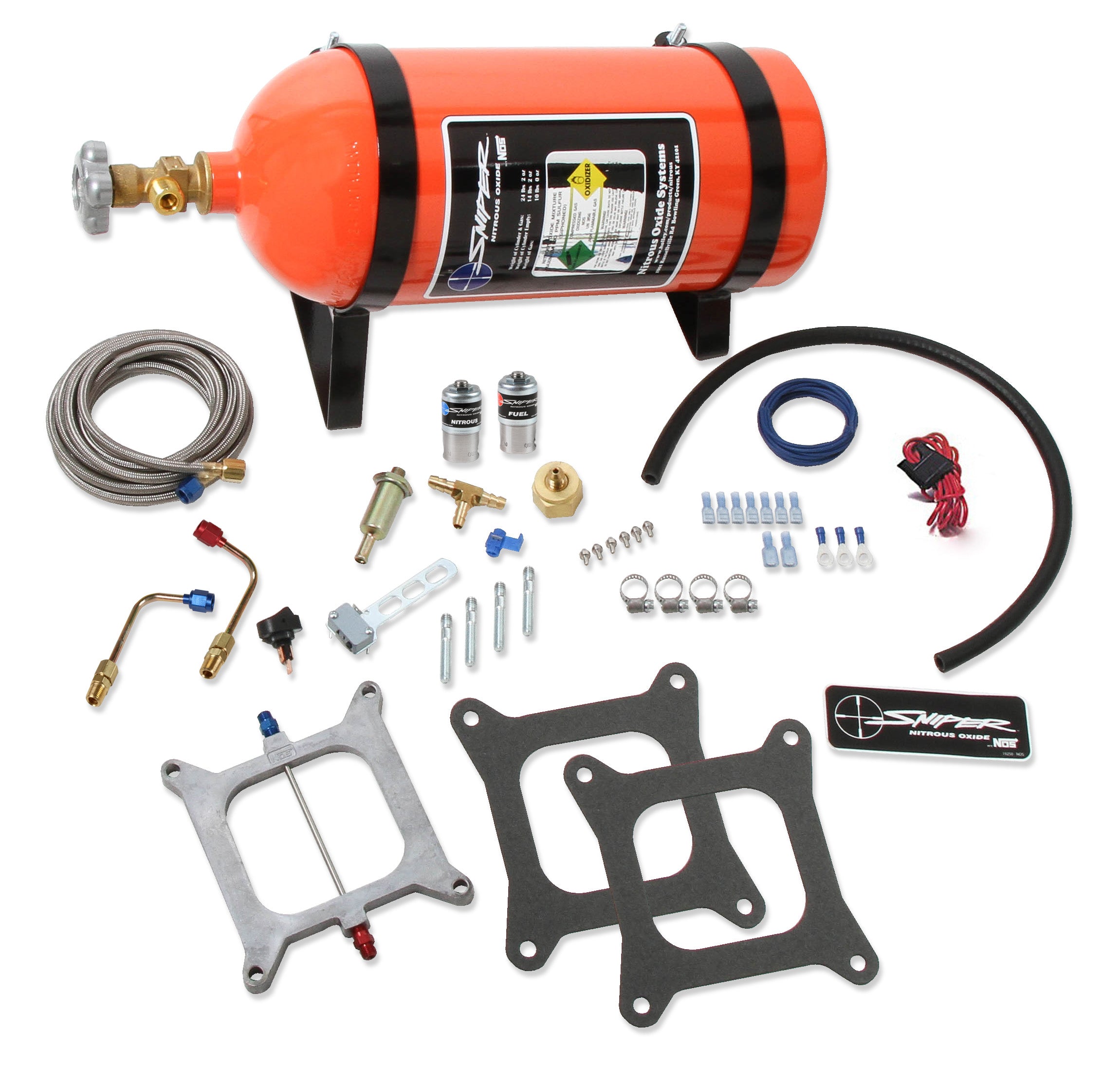 NOS/Nitrous Oxide System NOS Sniper Wet Nitrous Plate Kit - 4150 Square Bore 07001NOS