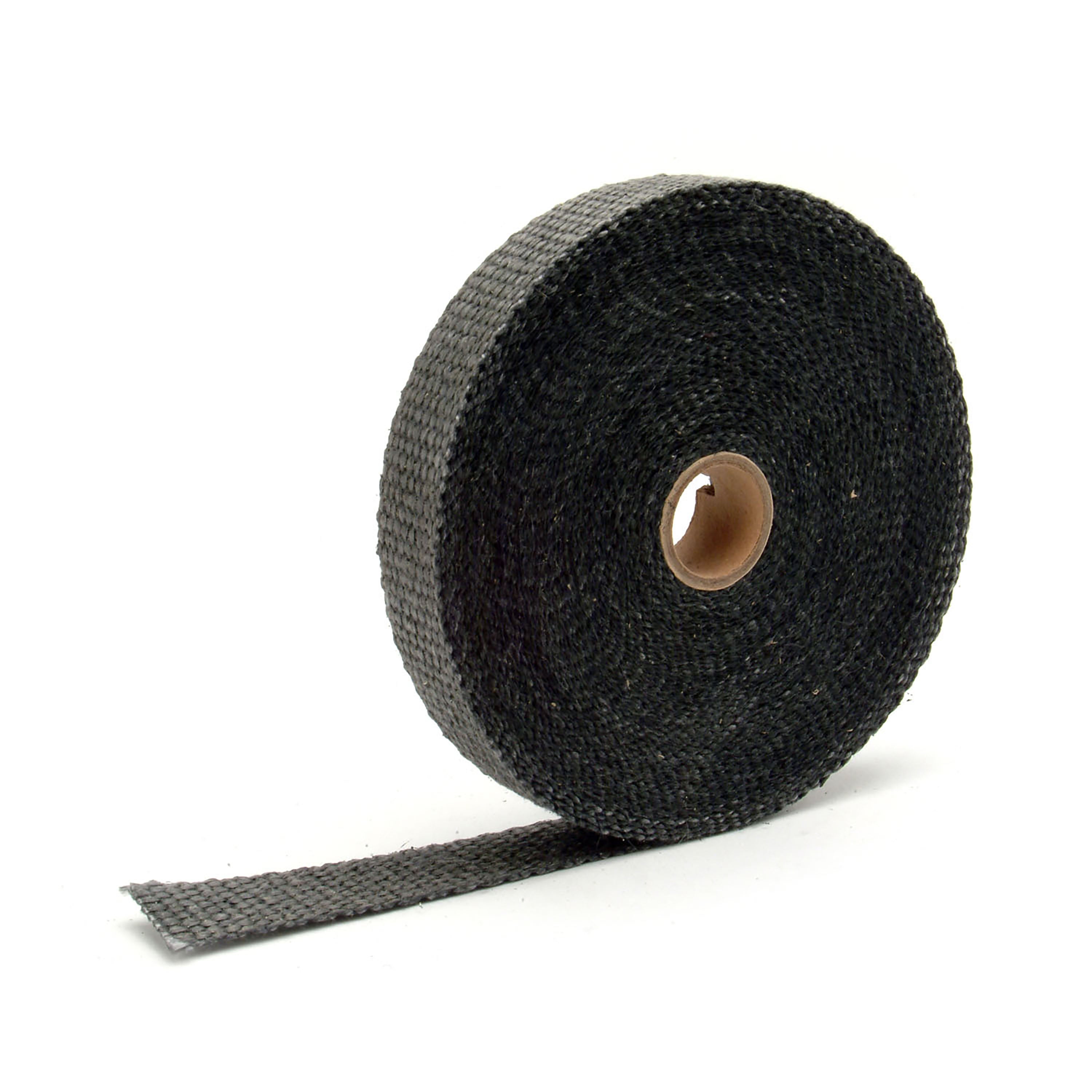 Design Engineering One 50 foot roll of 1 inch wide Black Glass Fiber exhaust wrap. Exhaust Heat Shield