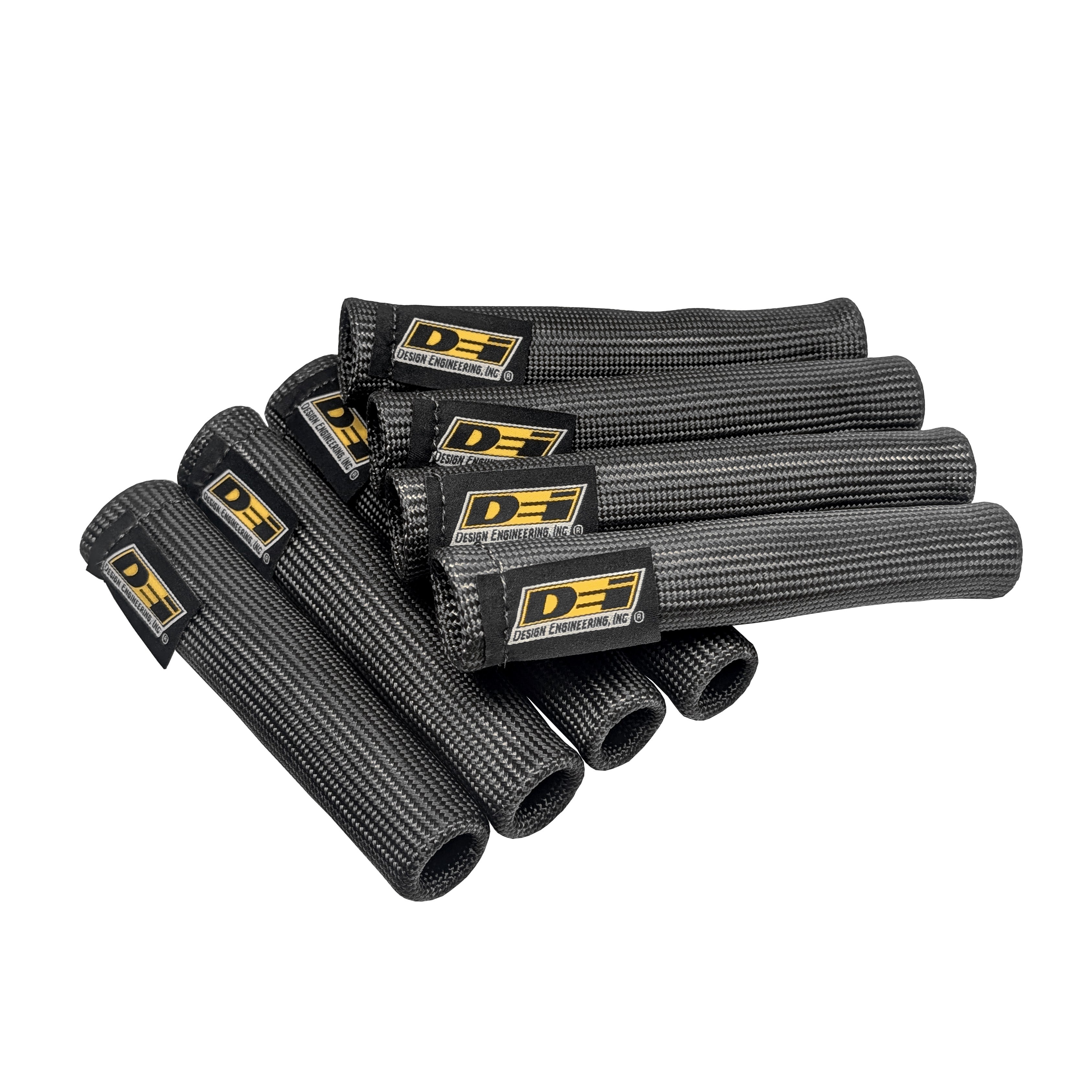 Design Engineering Eight black 6 inch Protect-A-Boots with internal metal ring. Spark Plug Boot Heat Sleeve