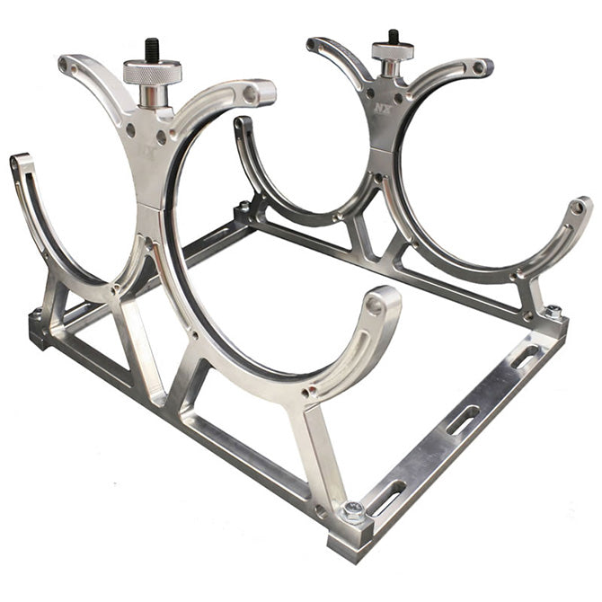 Nitrous Express Billet Bracket FOR Dual 10 OR 15LB N2O Bottle. Includes Floor Mounts.