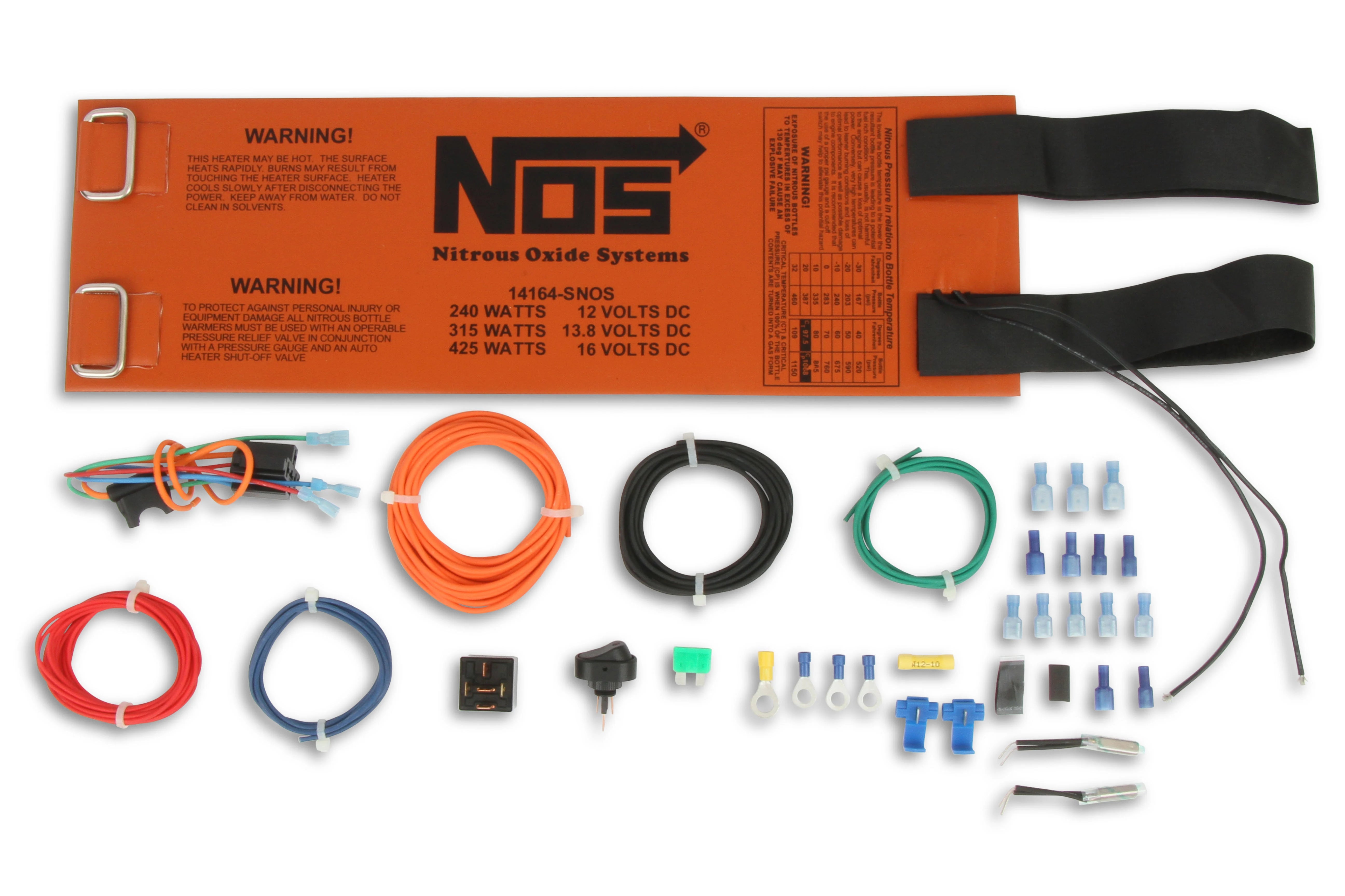 NOS/Nitrous Oxide System Nitrous Bottle Heater For 10 & 15 Lb Bottles 12 Volt DC W/ Thermostat