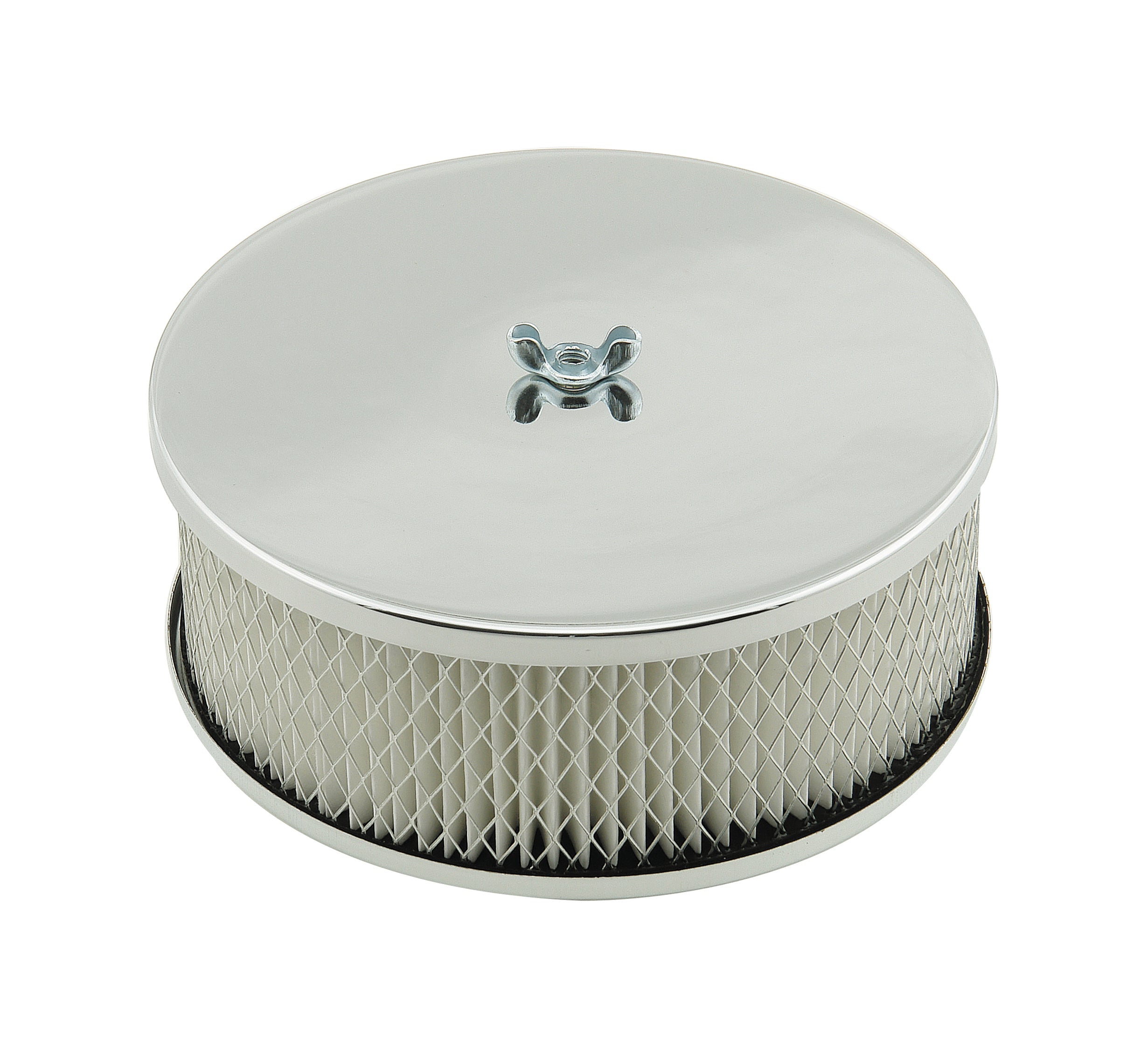 Mr Gasket Mr. Gasket Air Cleaner - 6-1/2 Inch Diameter, 2-7/16 Inch Tall - Chrome 1485 product image 1