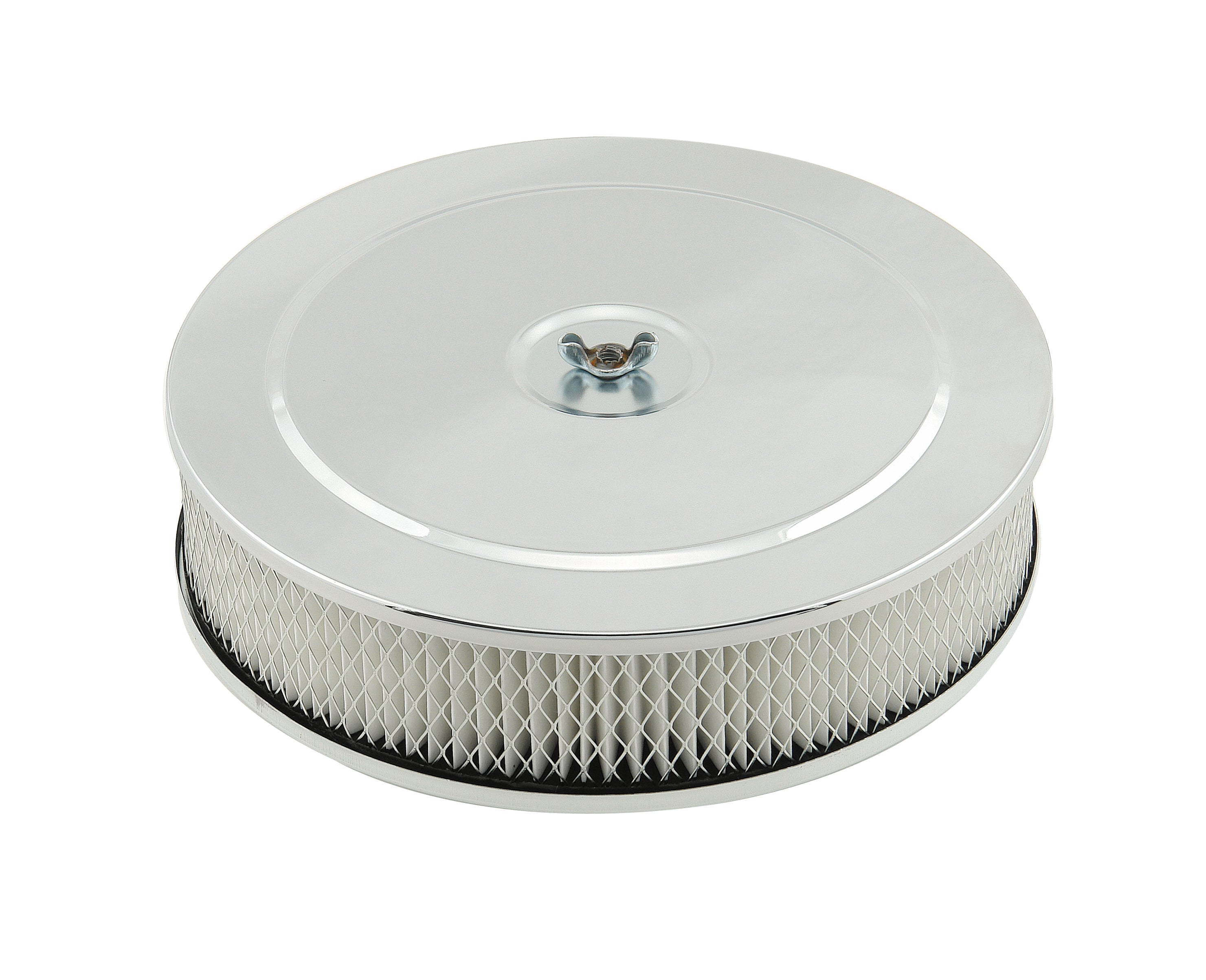 Mr Gasket Mr. Gasket Air Cleaner - 9 Inch Diameter x 2-3/4 Inch Tall - Chrome 1487 product image 1