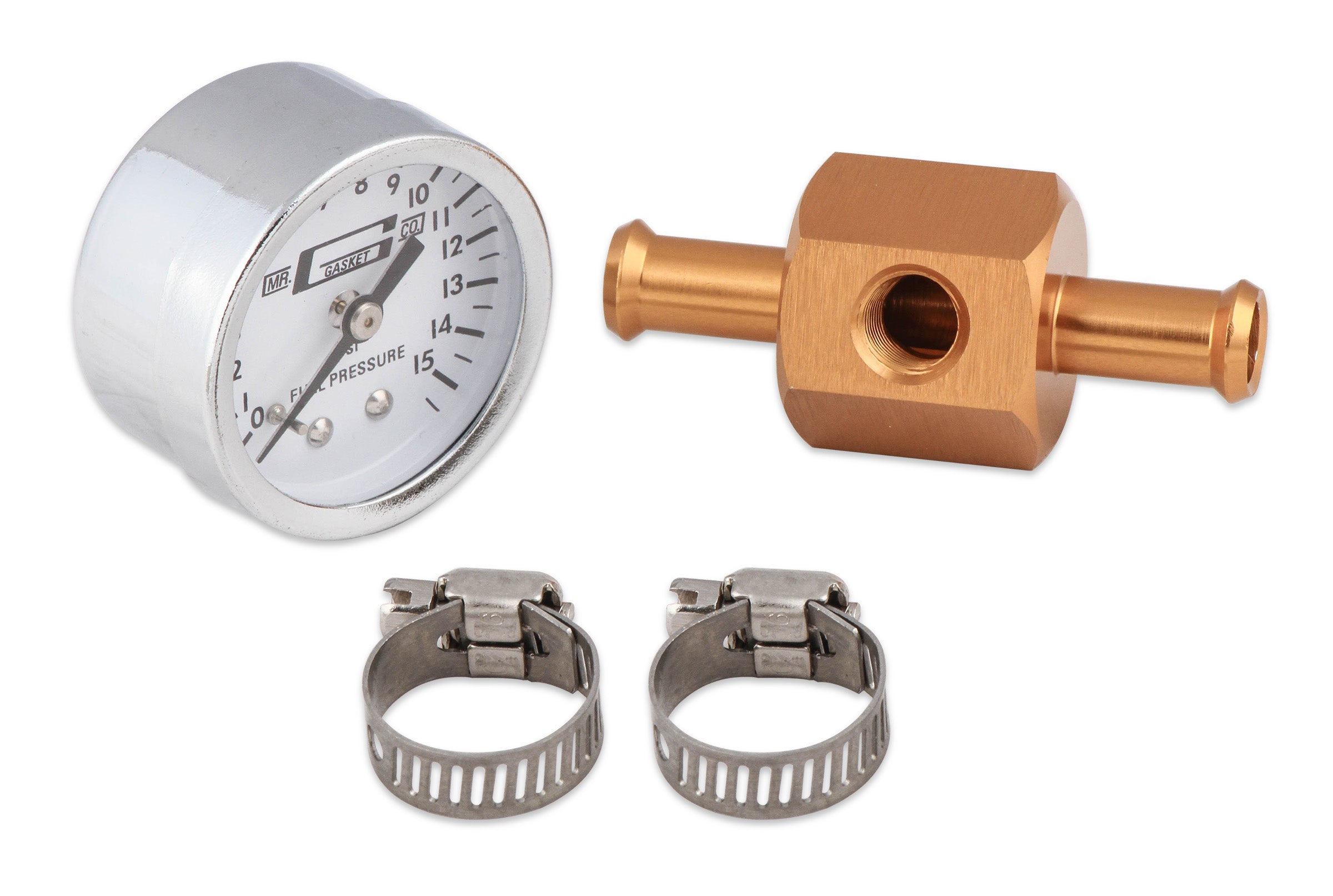 Mr Gasket Mr. Gasket Fuel Block With 0-15 PSI Fuel Pressure Gauge 1560 product image 1