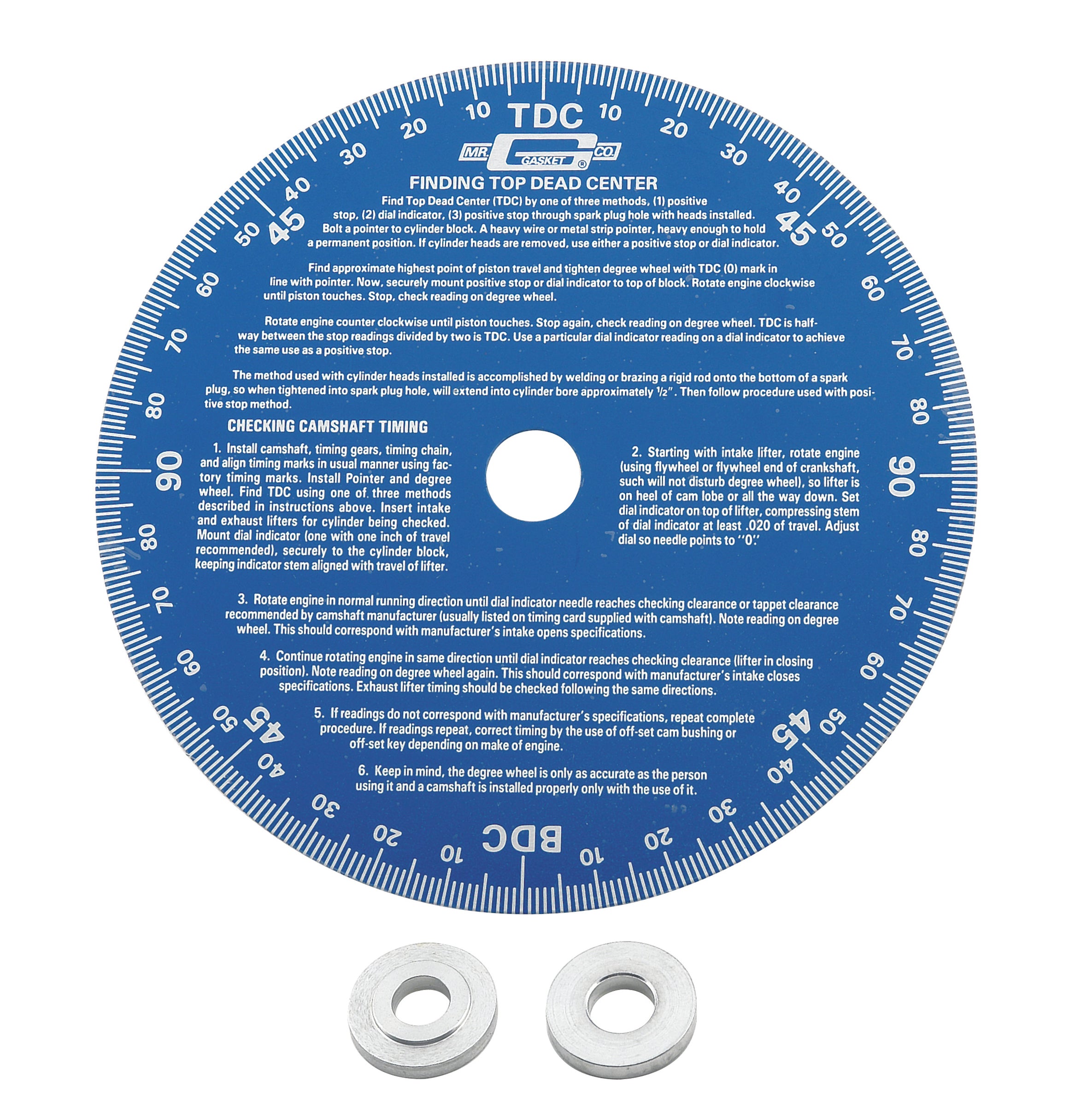 Mr Gasket This Universal Cam Degree Wheel Has a 7 Inch Diameter And is Blue. 1570 product image 1