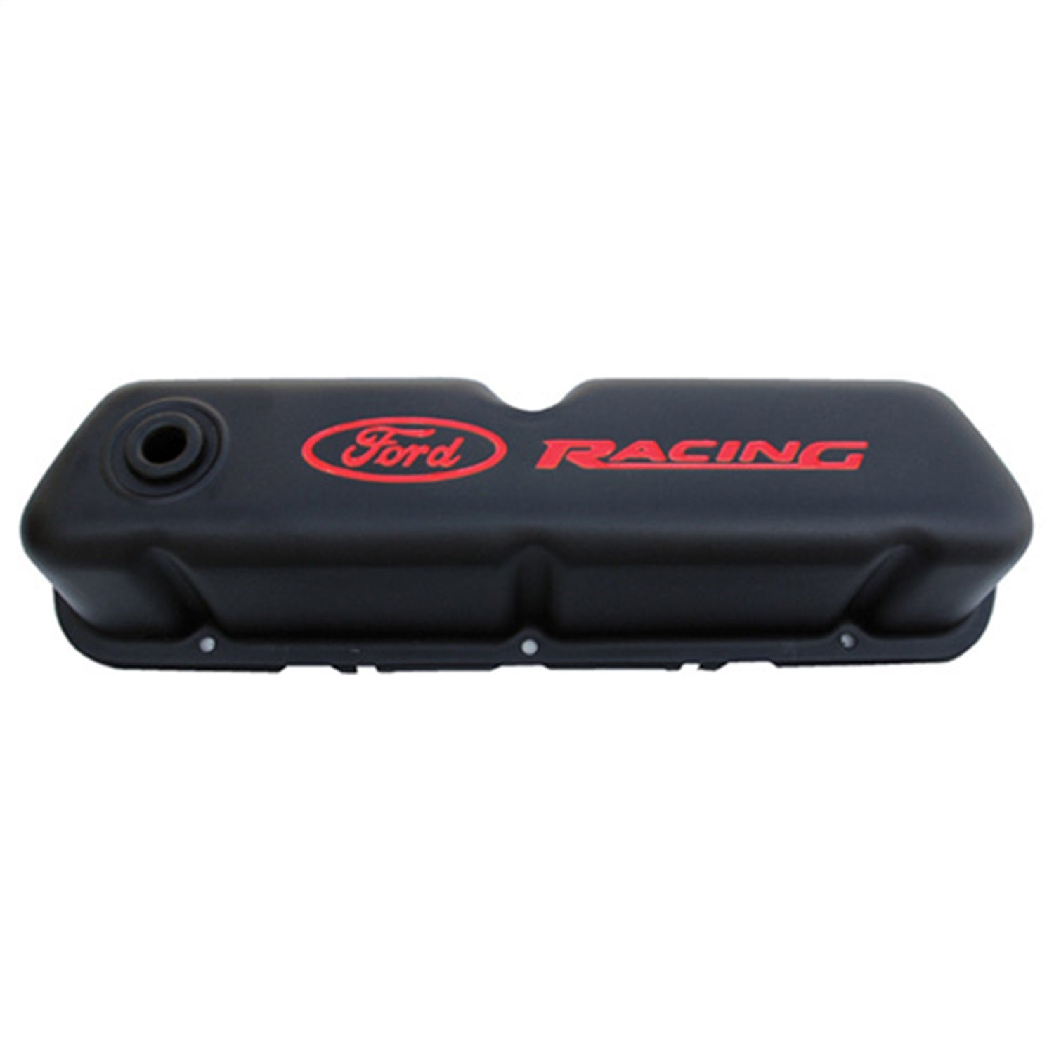 Ford Performance Logo Stamped Steel Valve Covers Black Crinkle Finish - 302-072