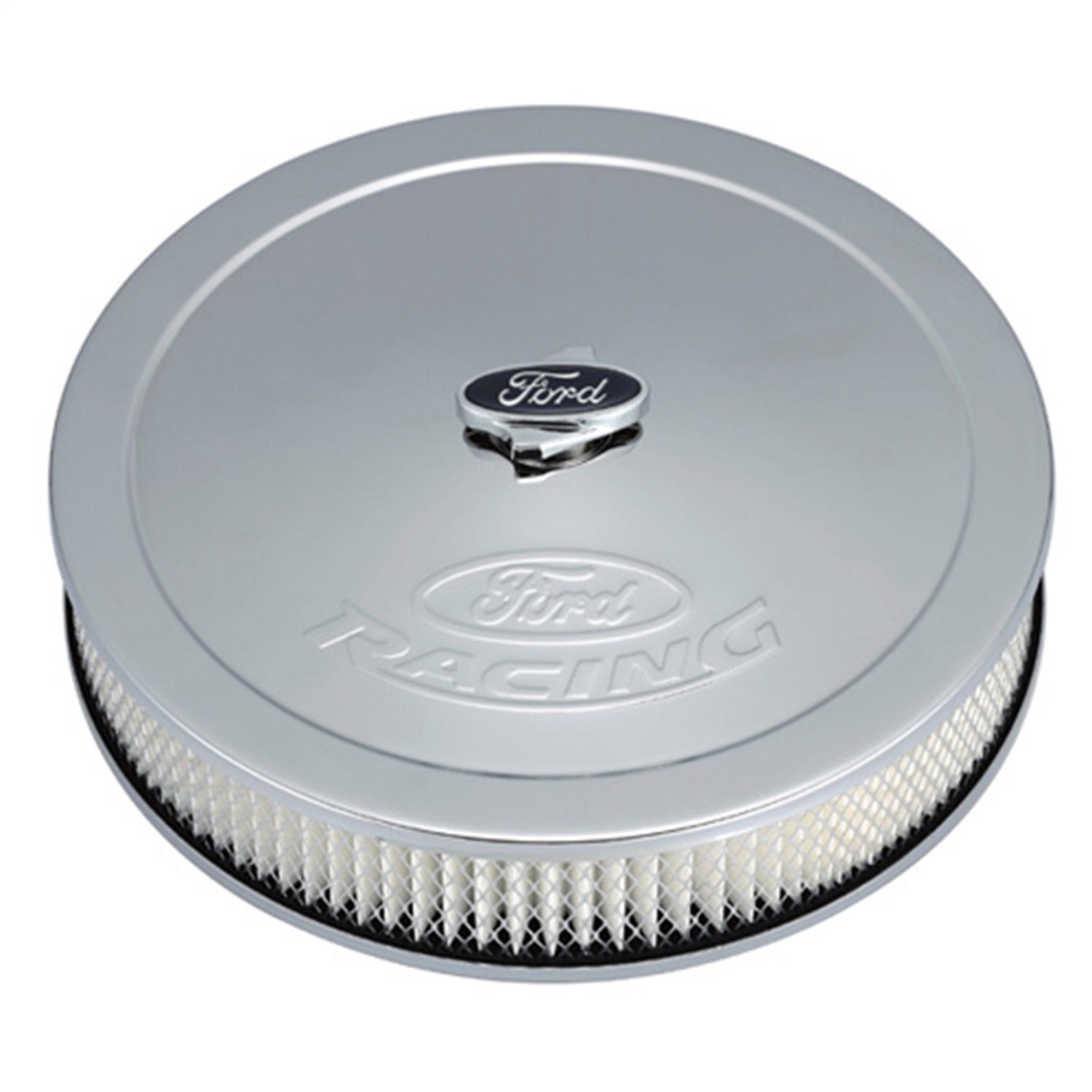 Ford Performance Air Cleaner Kit: Chrome, Ford Racing Emblem - 302-350
