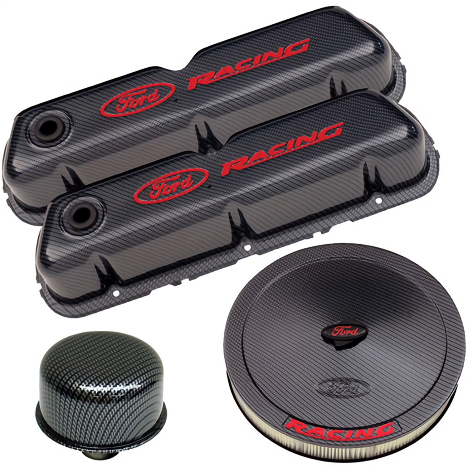 Ford Performance Complete Dress Up Kit, Carbon Fiber Style Finish - 302-520