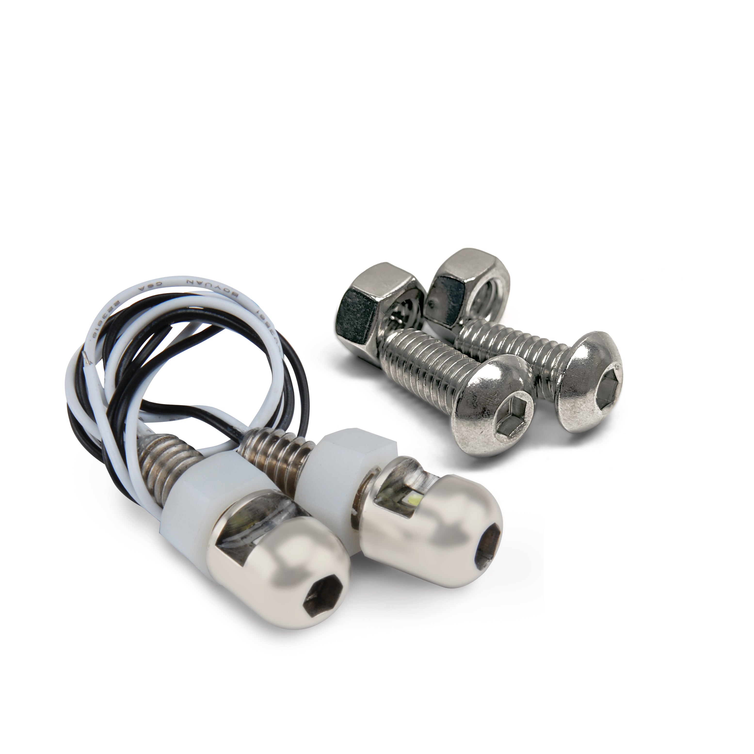 Design Engineering One pair of LED lighted bolts, and one pair of nuts and bolts. Exterior Multi-Purpose LED
