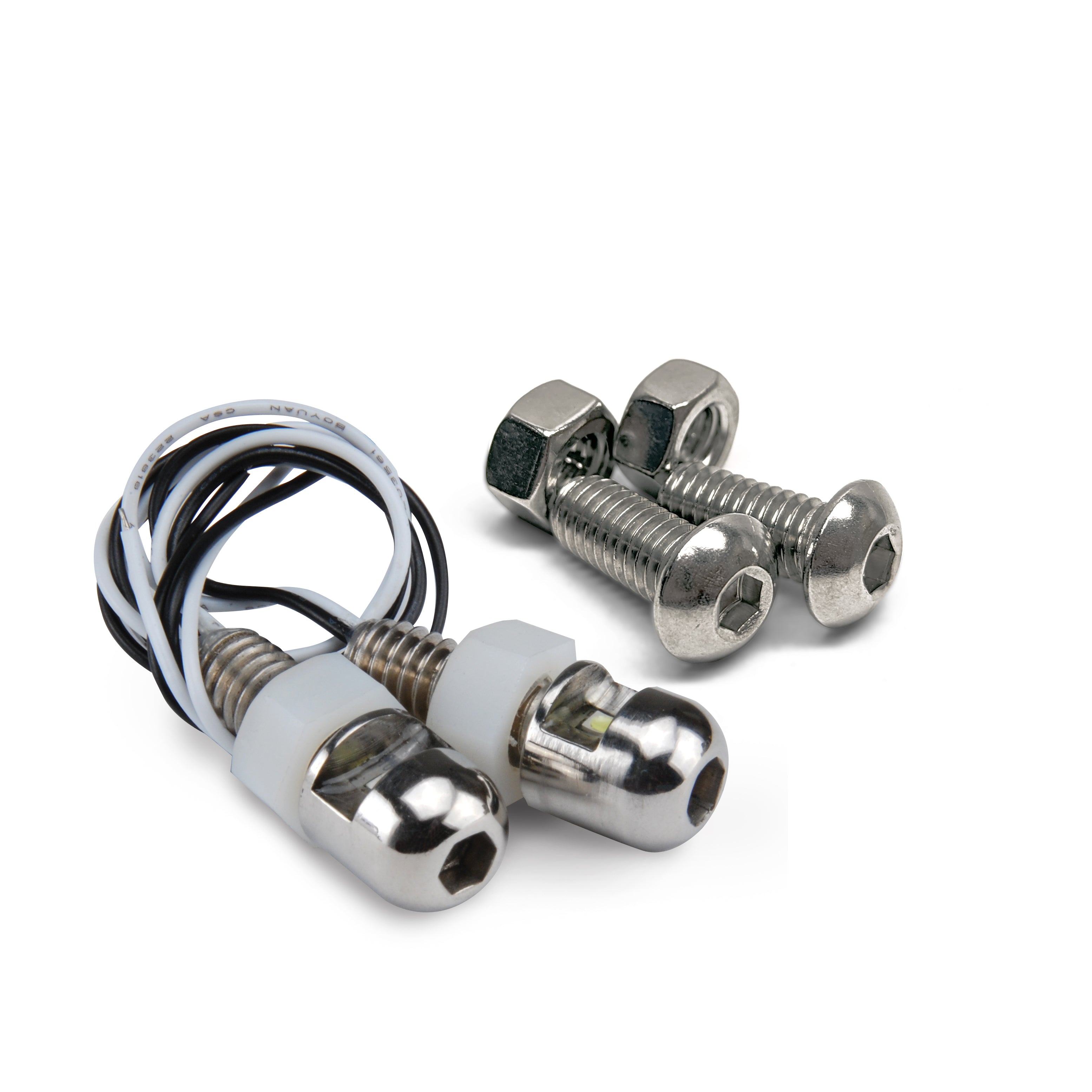 Design Engineering One pair of LED lighted bolts, and one pair of nuts and bolts. License Plate Light