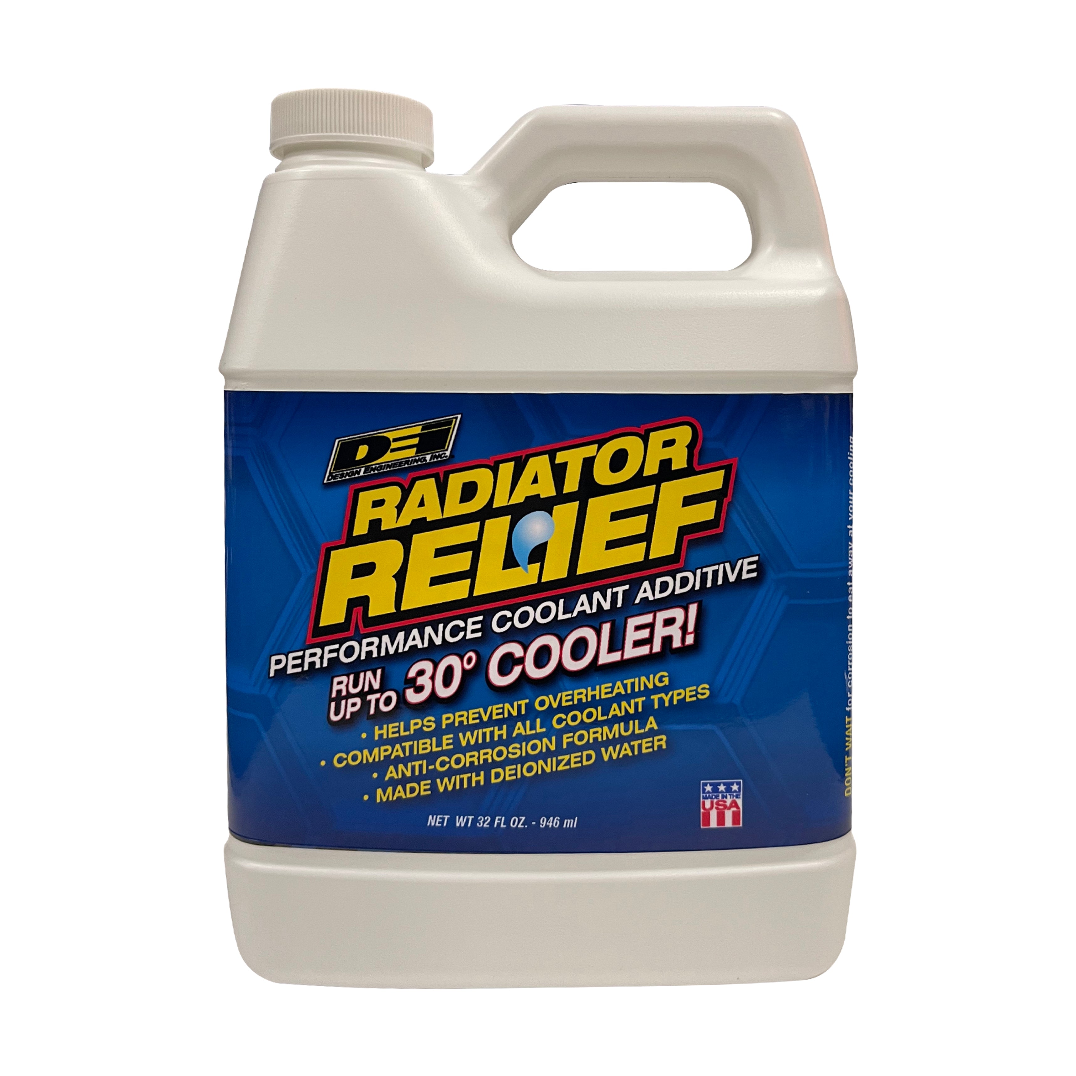 Design Engineering One 32 oz bottle of Radiator Relief. Engine Coolant Additive 40104
