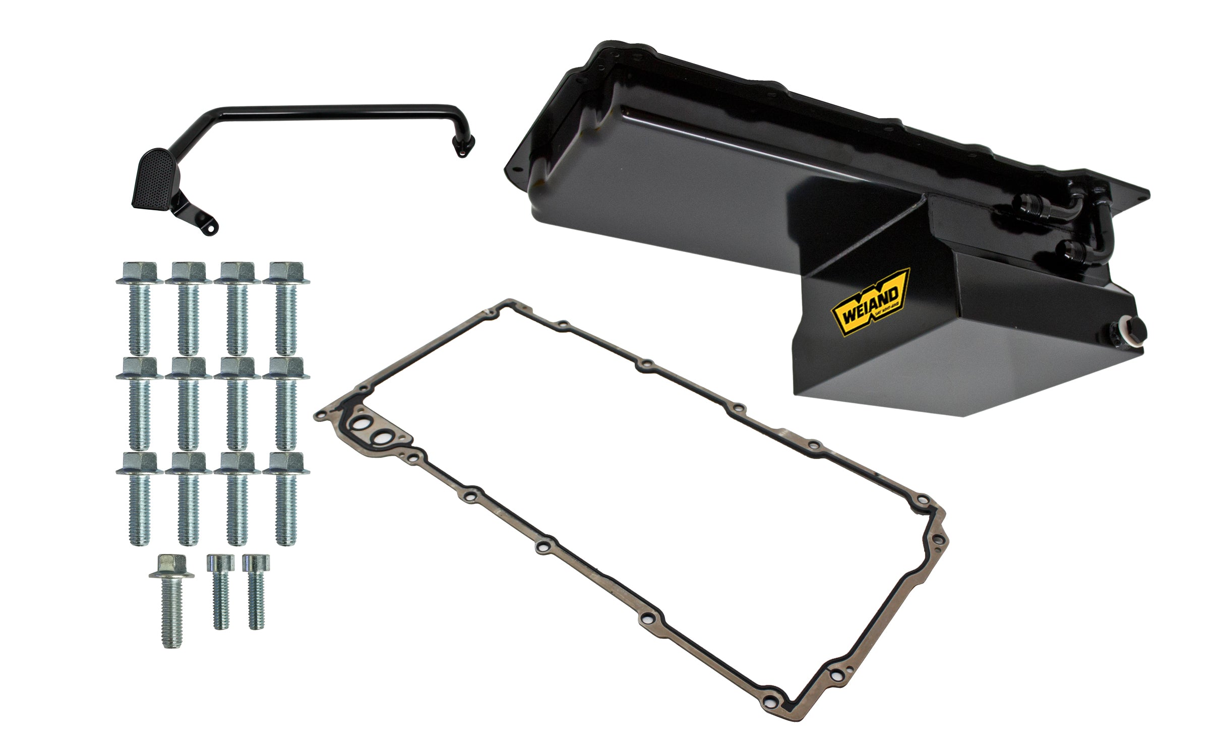Weiand 7qt Oil Pan Kit GM LS Black Finish Engine Oil Pan 5028WND