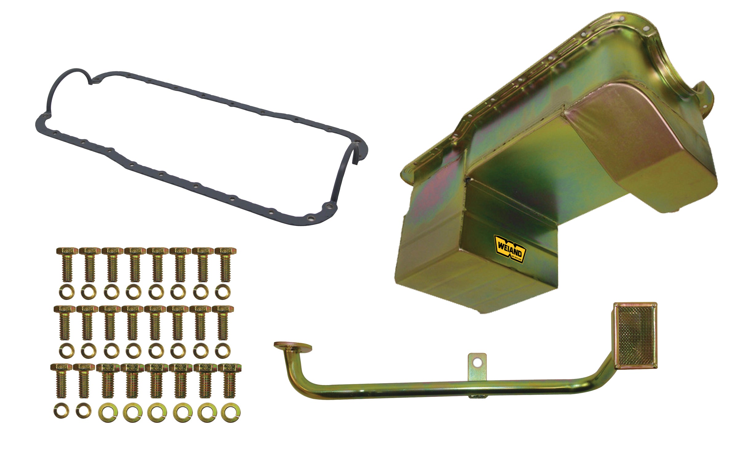 Weiand 7qt Oil Pan Kit RR Sump SBF 302 79-93 Zinc Engine Oil Pan 5041WND