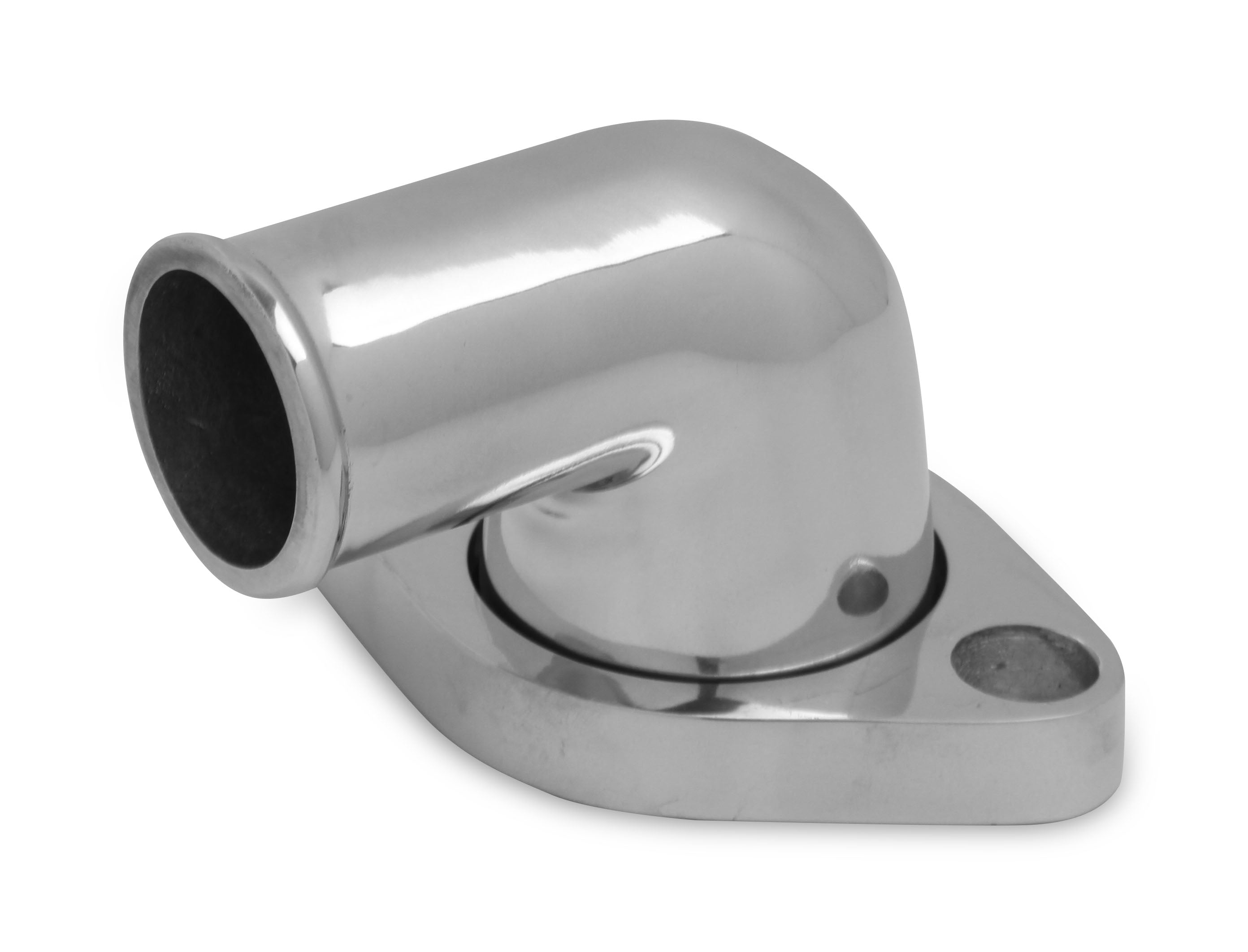 Weiand Alm. Water Outlet 90- Degree Swivel Polished Engine Coolant Water Outlet 6244