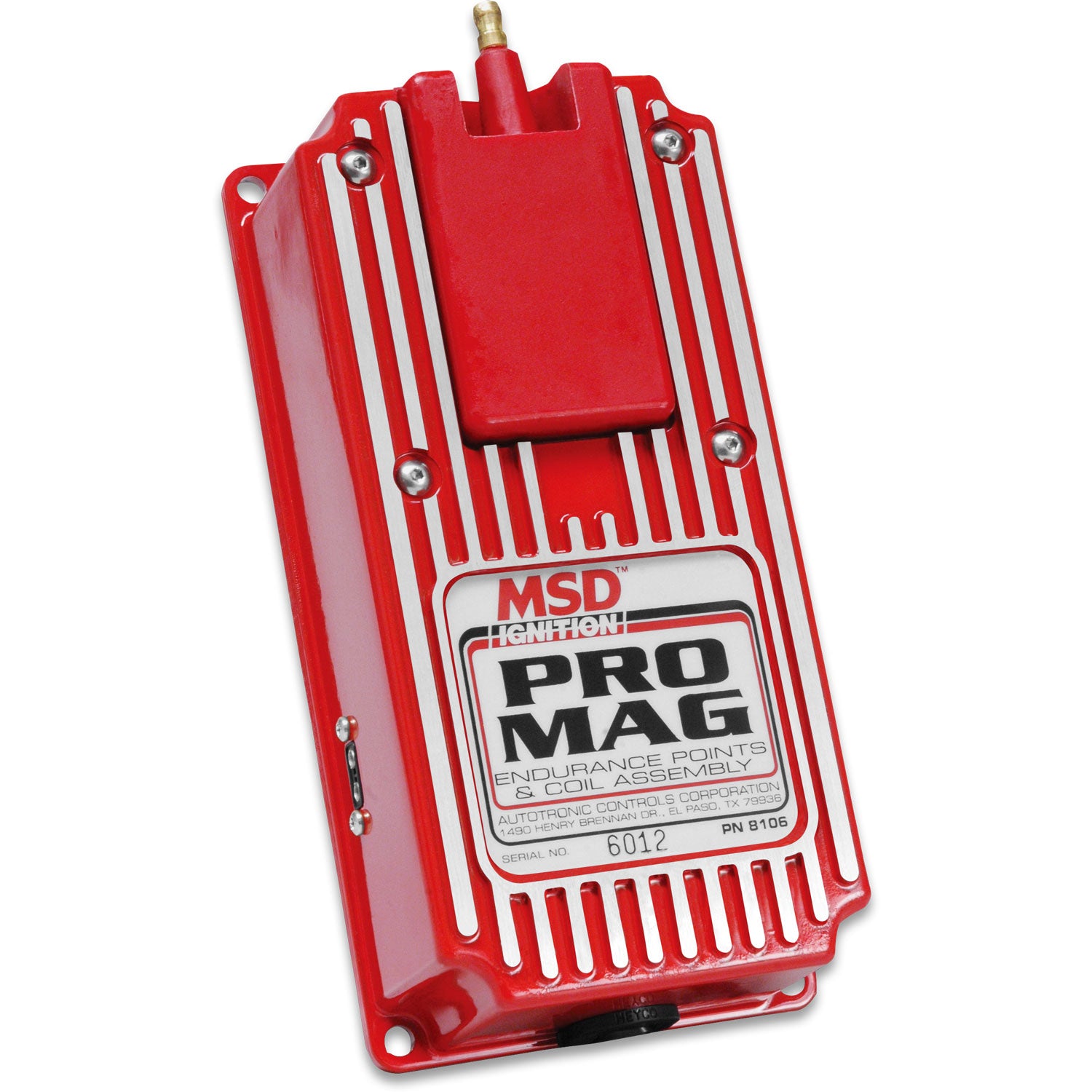 MSD Pro Mag 12/20 Amp Electronic Points Box, Red Ignition Control Module 8106 product image 1