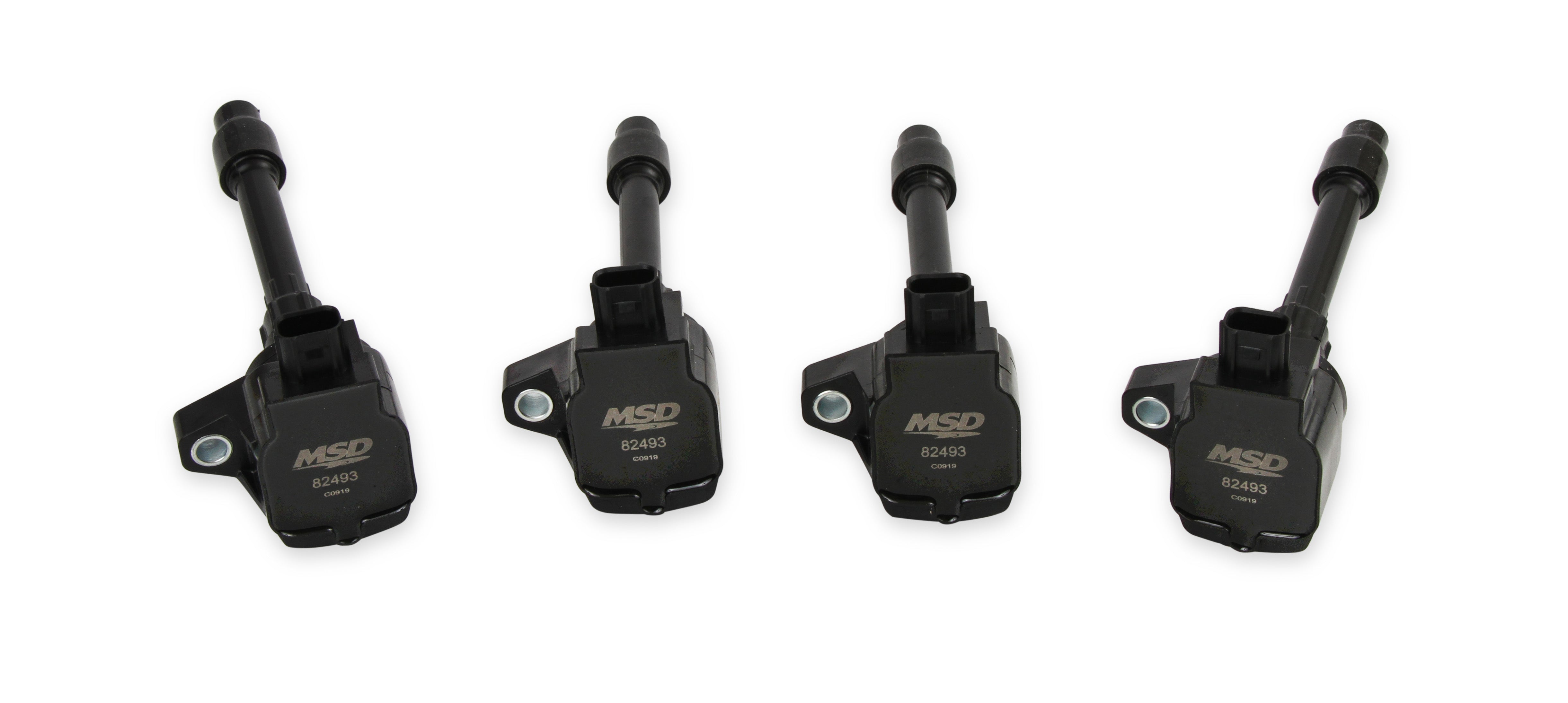 MSD Ignition Coil - Blaster Series-honda 1.5L/2.0L/2.0L Turbo 4-cyl-Black-4-Pack 824943 product image 1