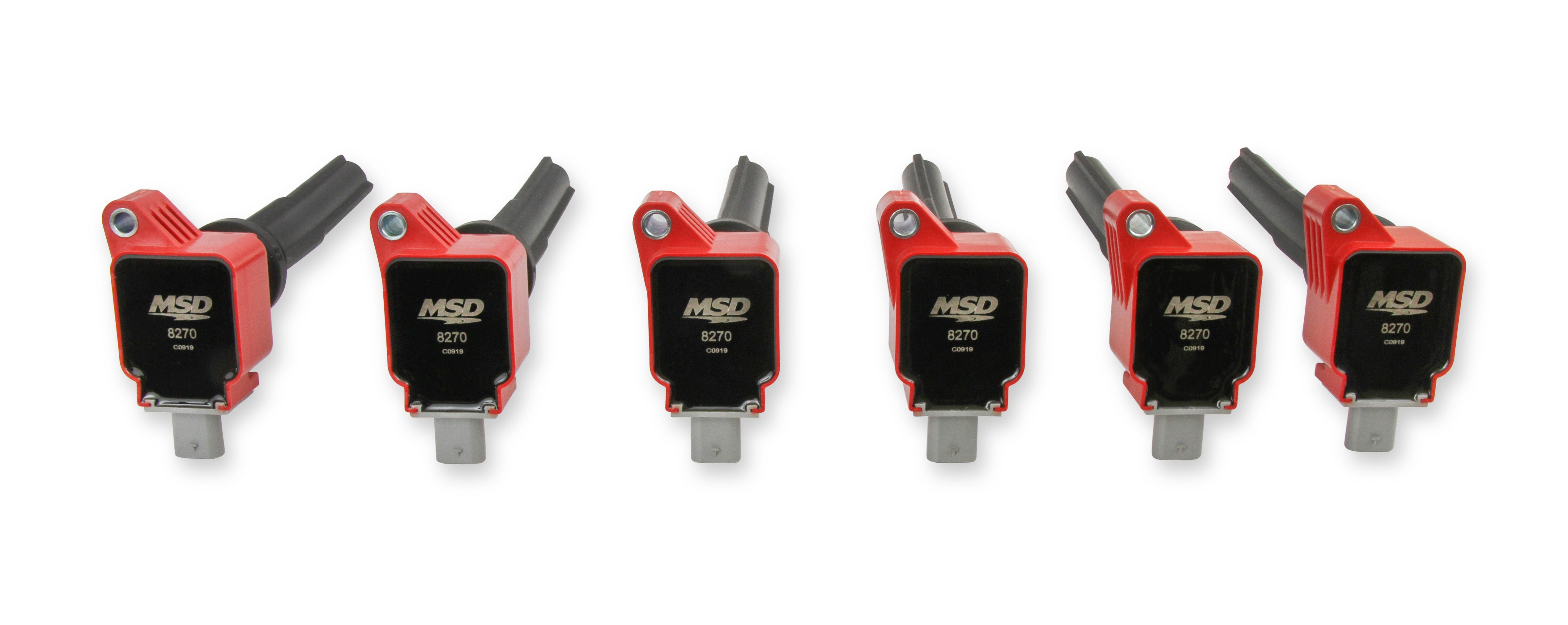 MSD Ignition Coil - Ford Ecoboost - 3.5L V6 - Red - 6-Pack 82706 product image 1