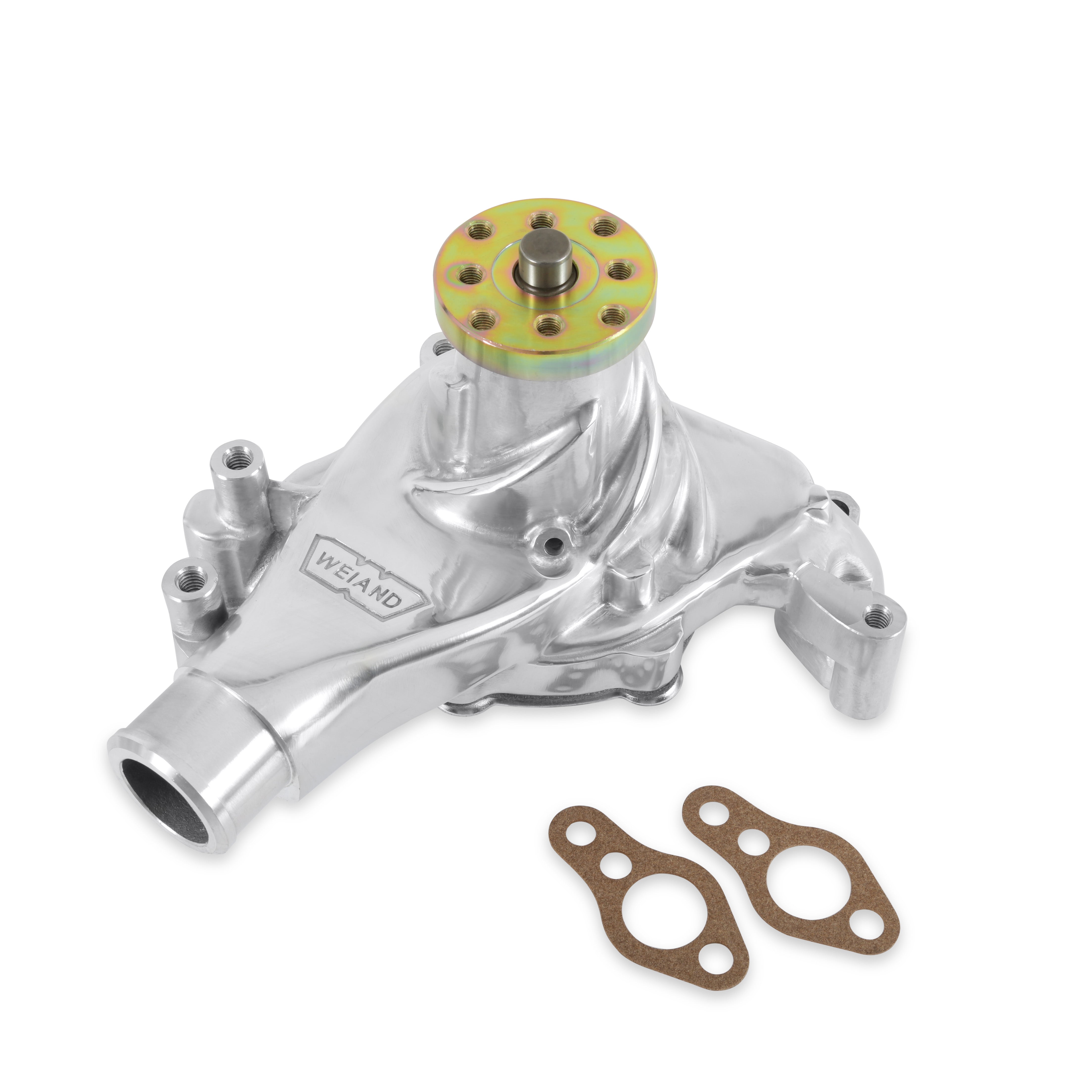 Weiand SBC Action Plus withP - Long- Polished Engine Water Pump 9240P