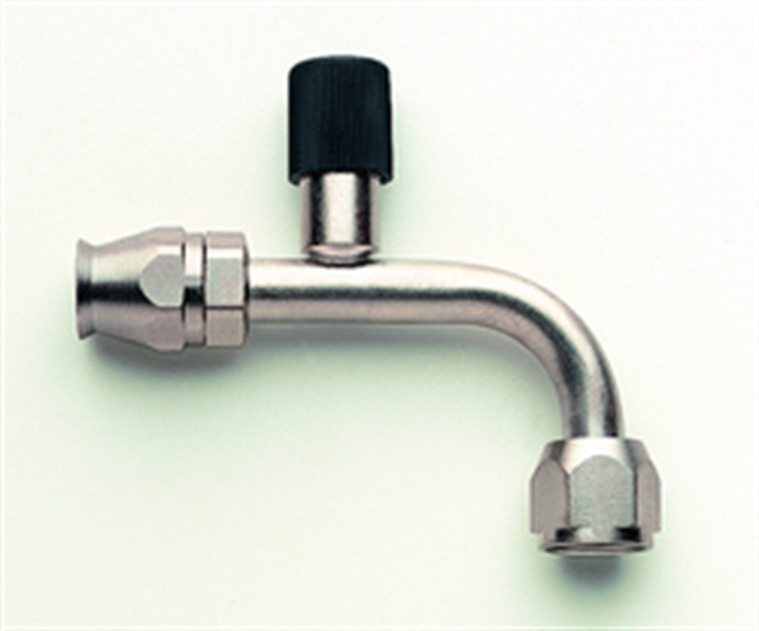 Aeroquip Hose Ends 90 Degree -10 A/C Fitting w/Charge Port FCE1834