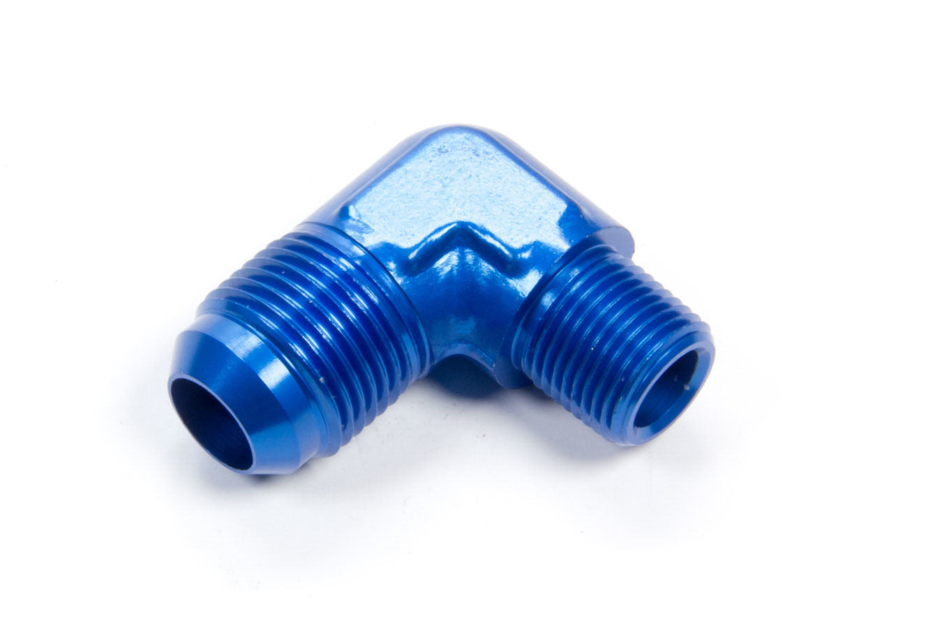 Aeroquip AN-NPT Fittings and Components 90 Deg 10 AN to 3/8in Pipe Alum Adapter FCM2016
