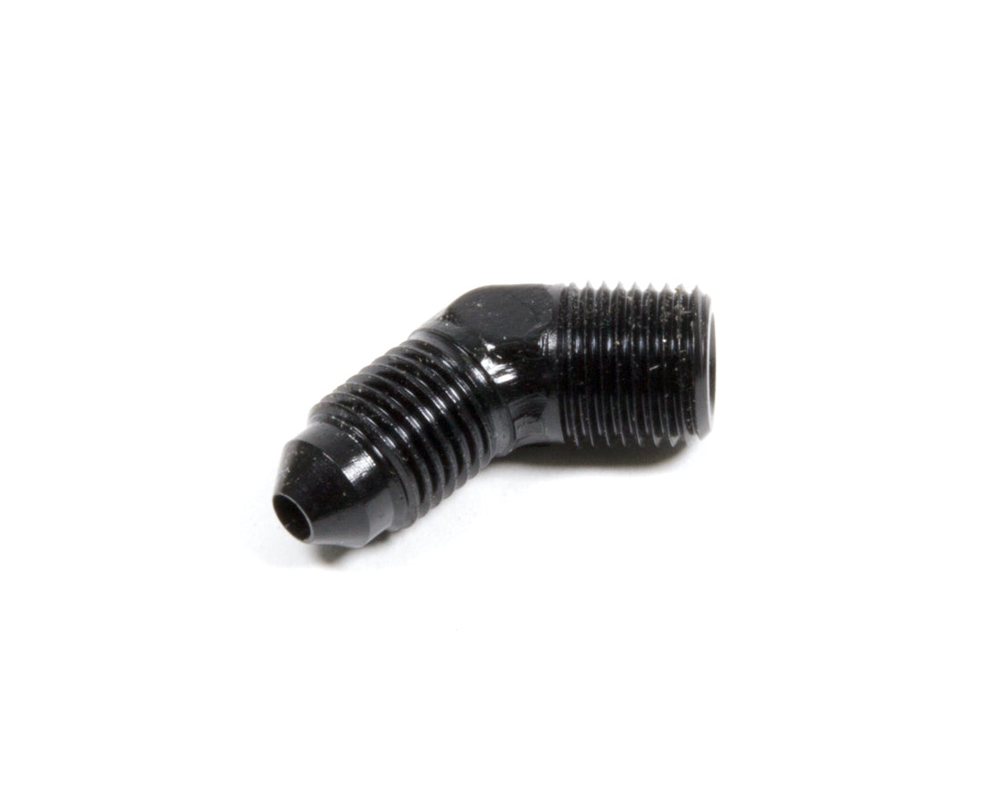 Aeroquip AN-NPT Fittings and Components 45 Deg Alum #3 Flare 1/8 in Black FCM5020