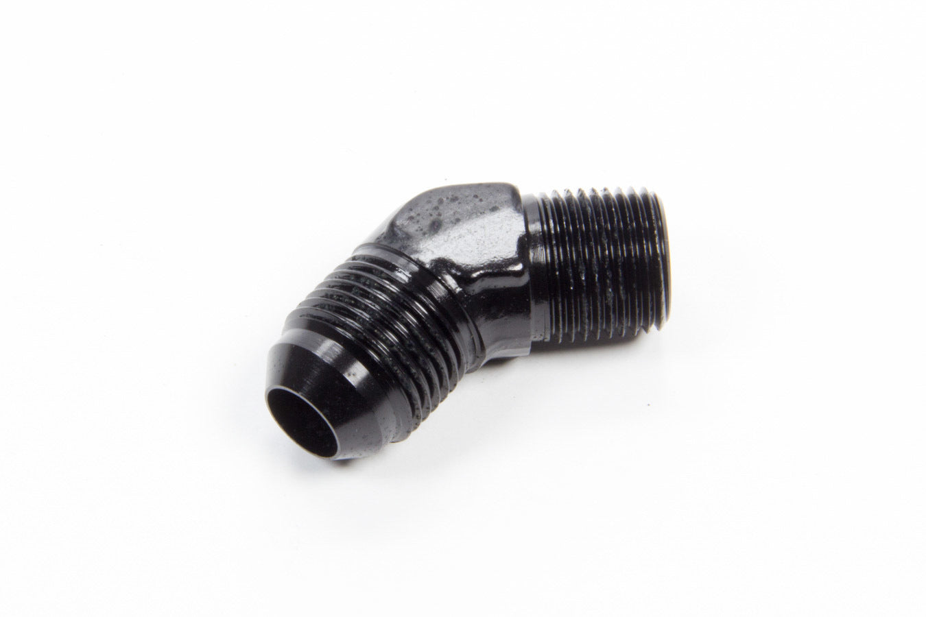 Aeroquip AN-NPT Fittings and Components 45 Deg Alum #8 to 3/8npt Fitting Black FCM5023