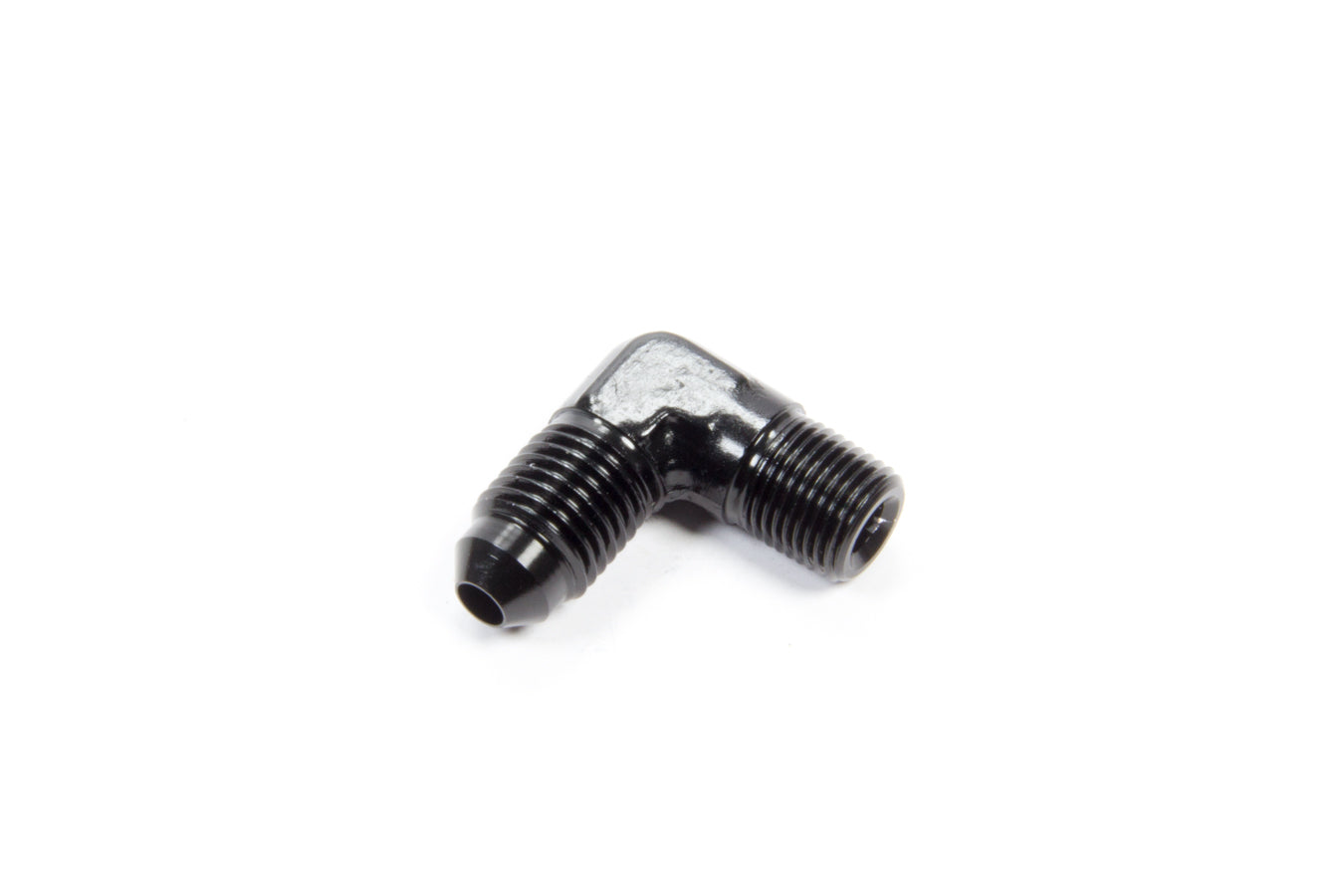 Aeroquip FCM5031 90-Degree Aluminum Adapter, -4 AN Male to 1/8 in. NPT Male, Black Anodized