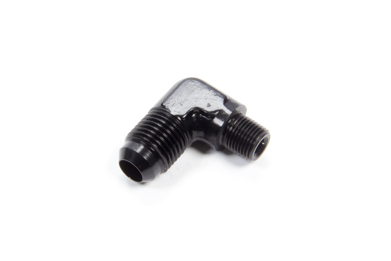 Aeroquip AN-NPT Fittings and Components 90 Deg Alum #6 Flare 1/8 in Black FCM5033