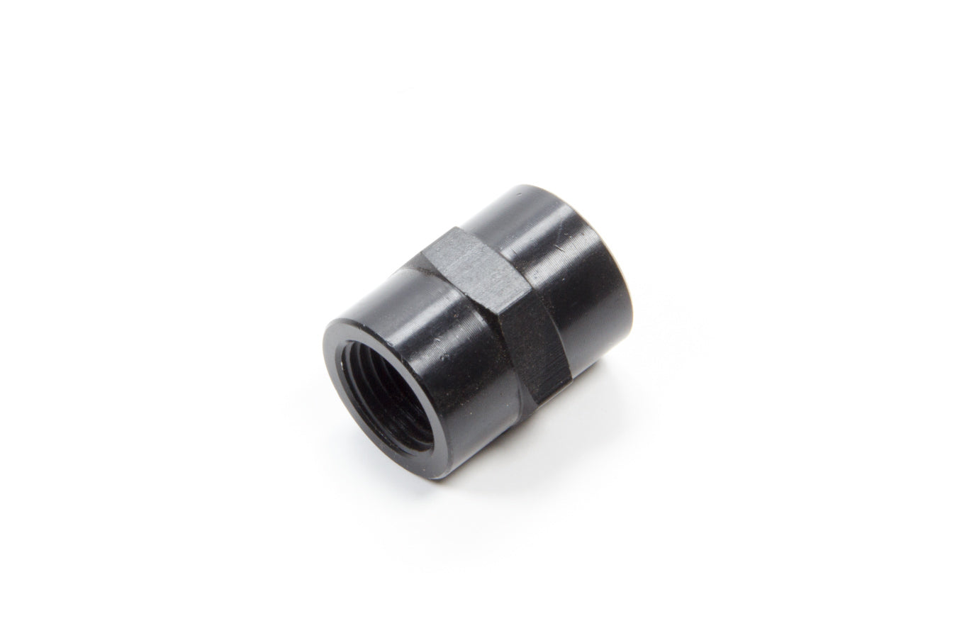 Aeroquip AN-NPT Fittings and Components 3/8in Alum Pipe Coupler Black FCM5131