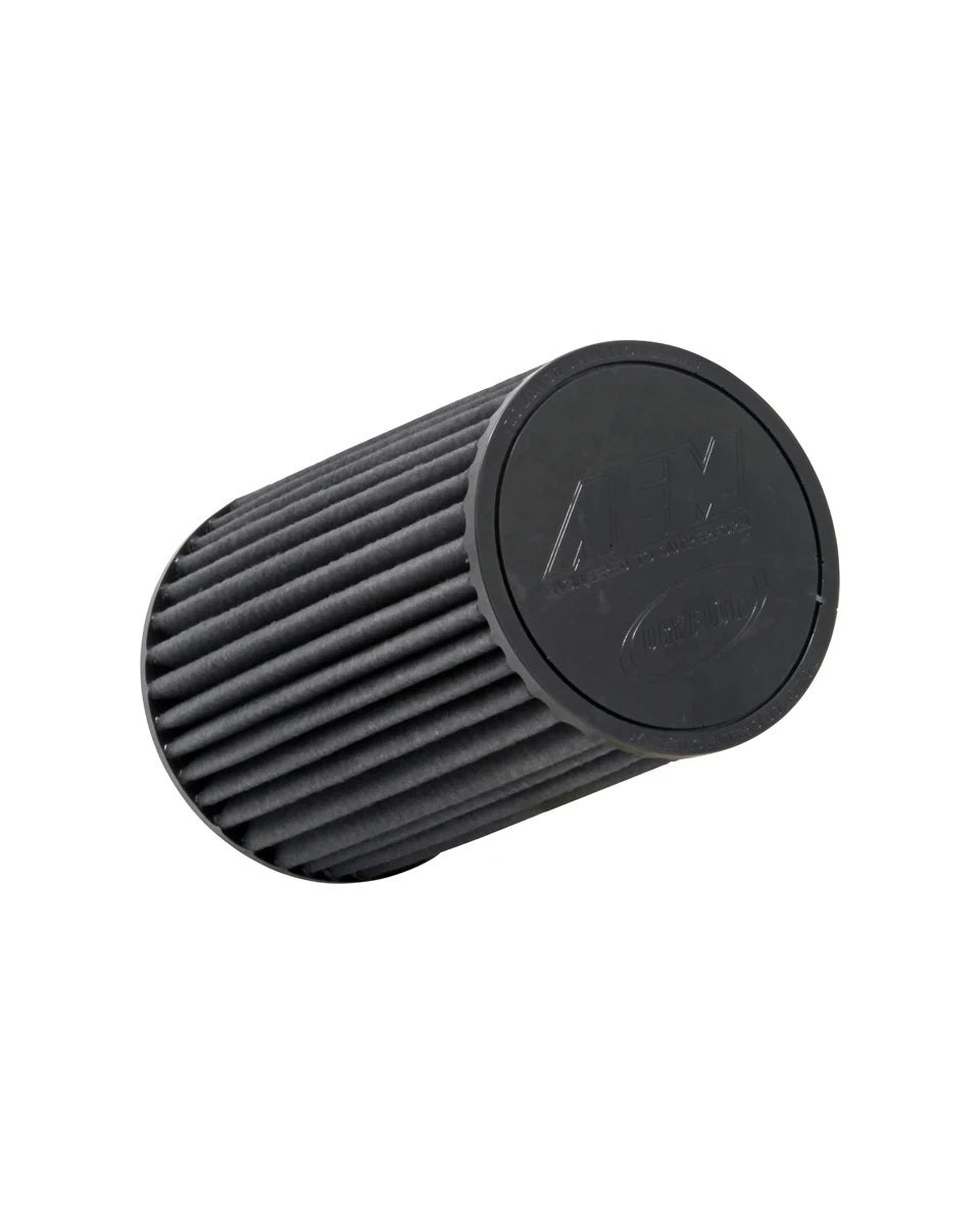 AEM Induction DryFlow Air Filter Element AEM-21-2049BF, Clamp-On Conical, Black
