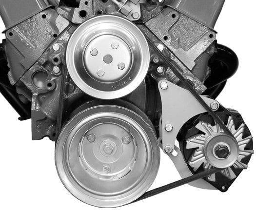 Alan Grove Components 214L Alternator Bracket Driver Side Low Mount Long Water Pump Small Block Chevy