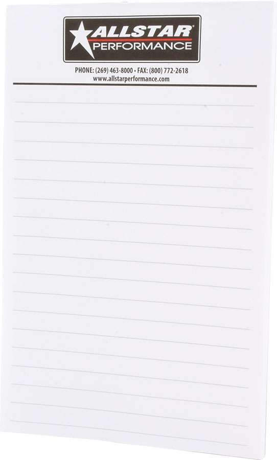 Allstar Performance ALL044 Logo Notepad, 5.5 x 8.5 Inch, Pack of 6