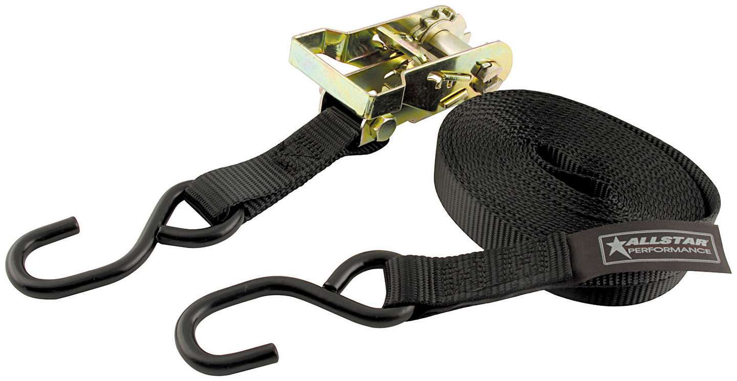 ALLSTAR PERFORMANCE ALL10182 Heavy-Duty Ratchet Tie-Down Strap, 1-Inch x 16-Foot, 1,000 lb Capacity