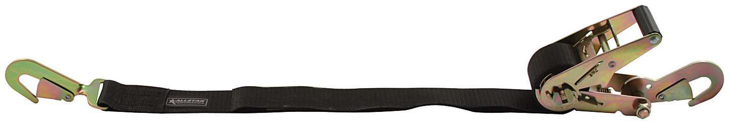 ALLSTAR PERFORMANCE ALL10188 Ratchet Tie Down Strap with Direct Snap Hooks, 2 in. x 8 ft., 1,660 lb. Capacity