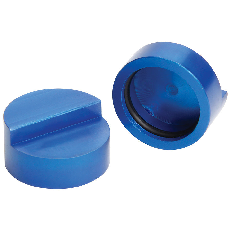 ALLSTAR PERFORMANCE ALL10678 Bolt Center Caps for 1/2-Inch Bolts and Studs, Blue Anodized Aluminum, Pair