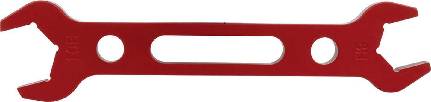 Allstar Performance ALL11128 Double-Ended Aluminum AN Wrench, -8 to -10 Hose, Red Anodized