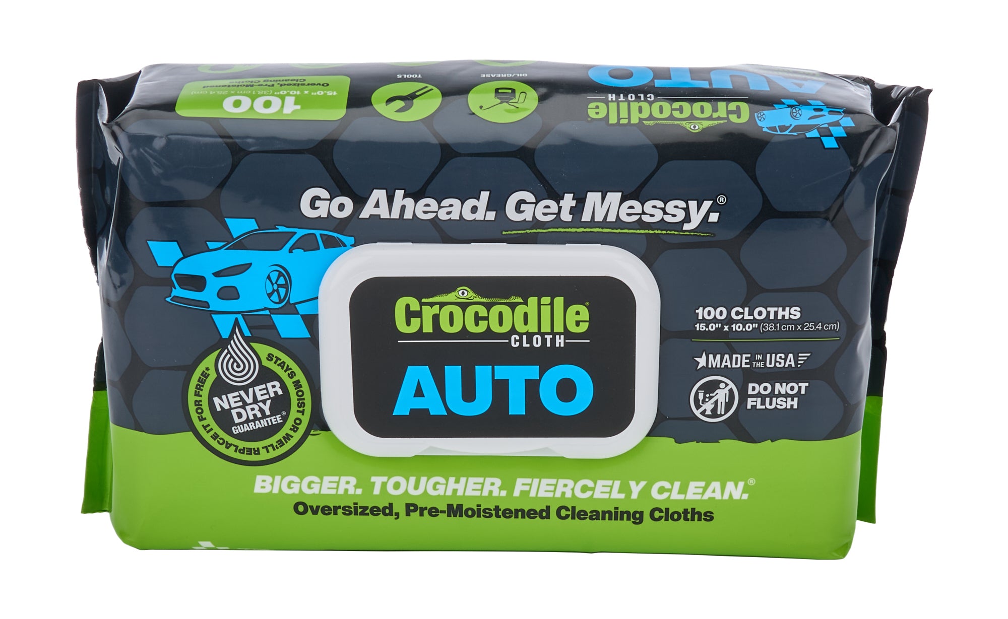 Allstar Performance Crocodile Cloth Auto Cleaning Wipes 100-Pack, Part Number ALL12019