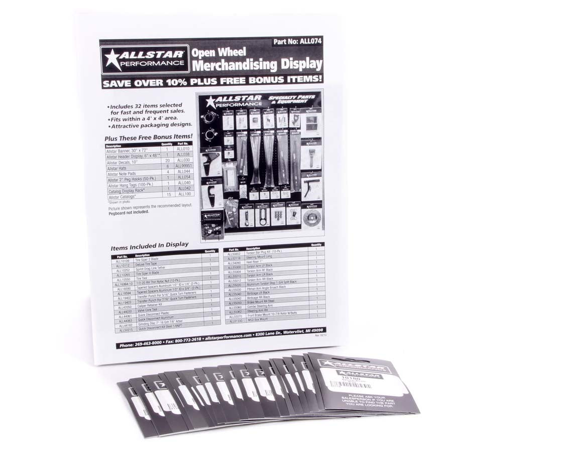 Allstar Performance Merchandising Display Components for ALL074 ALL99164