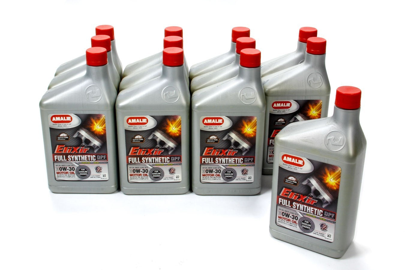 Amalie Motor Oil Elixir Full Synthetic 0w30 Case 12 x 1 Quart 160-65716-56