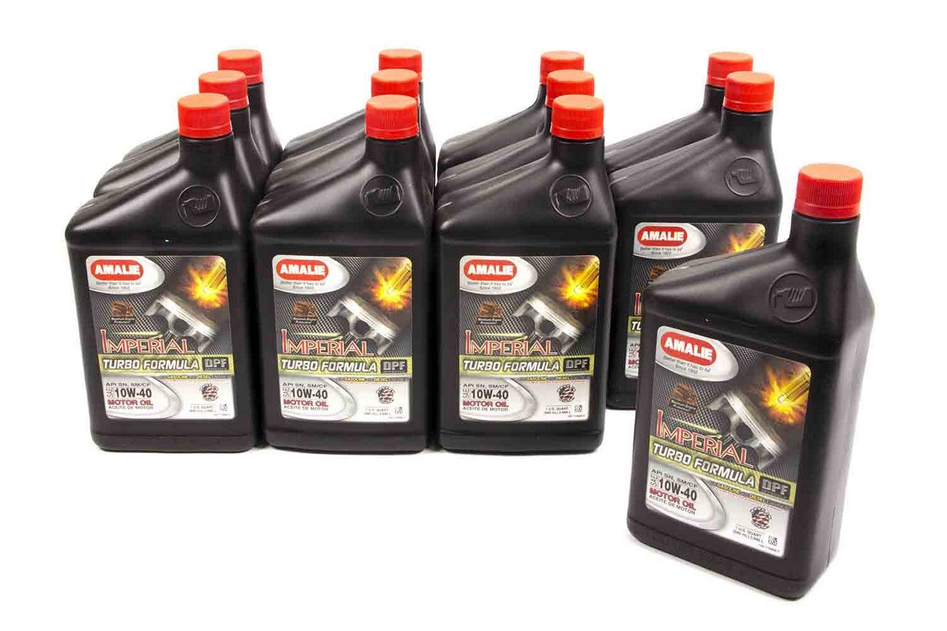Amalie Motor Oil Imperial Turbo Formula 10w40 Oil Case 12x1Qt 160-71086-56