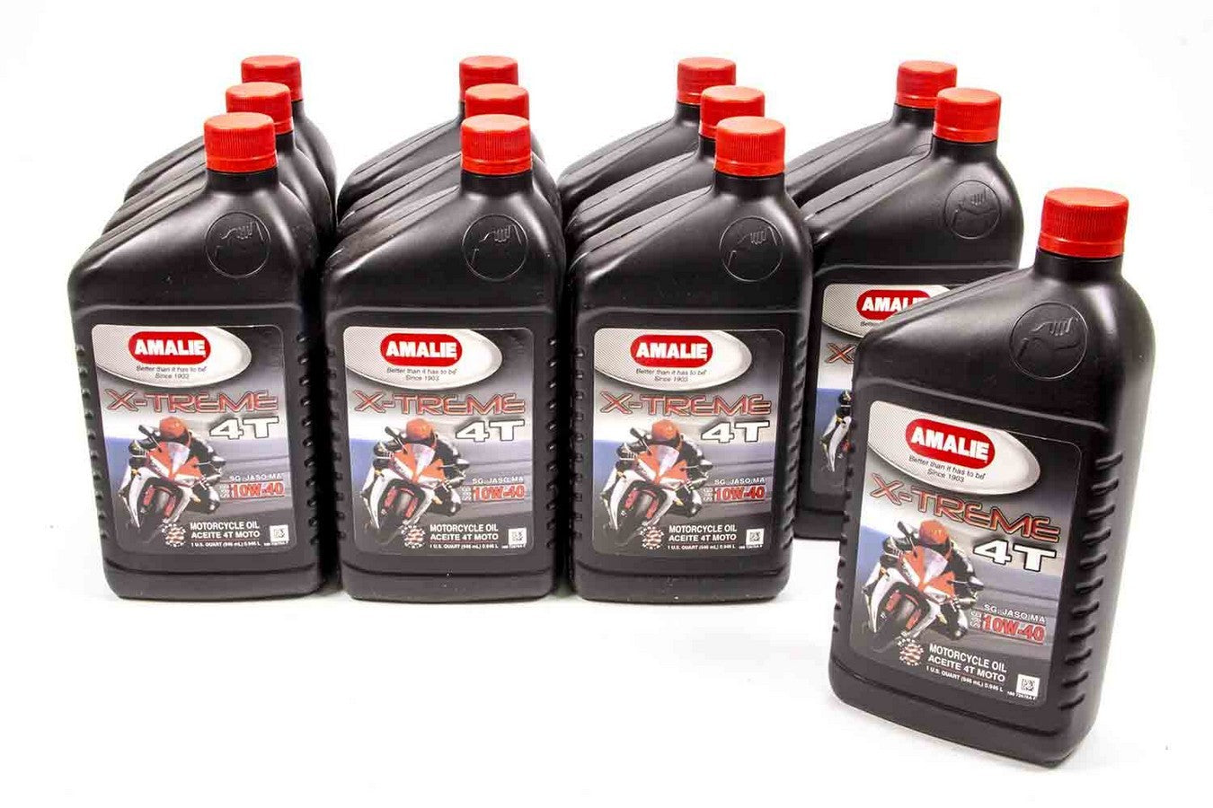 Amalie Motor Oil X-treme 4T SG Motorcycle Oil 10w40 Case 12x1Qt 160-72676-56