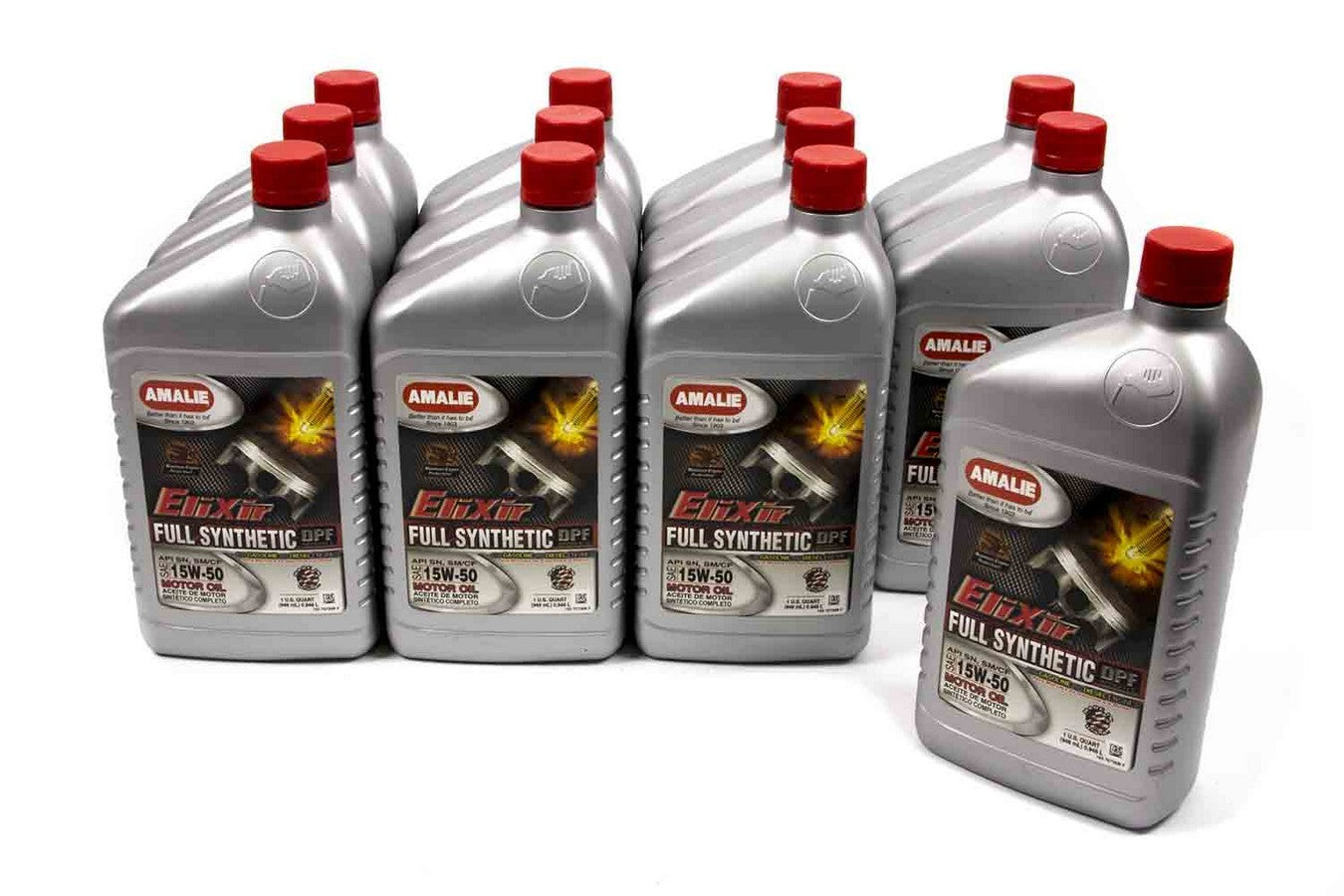 Amalie Motor Oil Elixir Full Synthetic 15w50 Oil Case 12x1Qt 160-75736-56