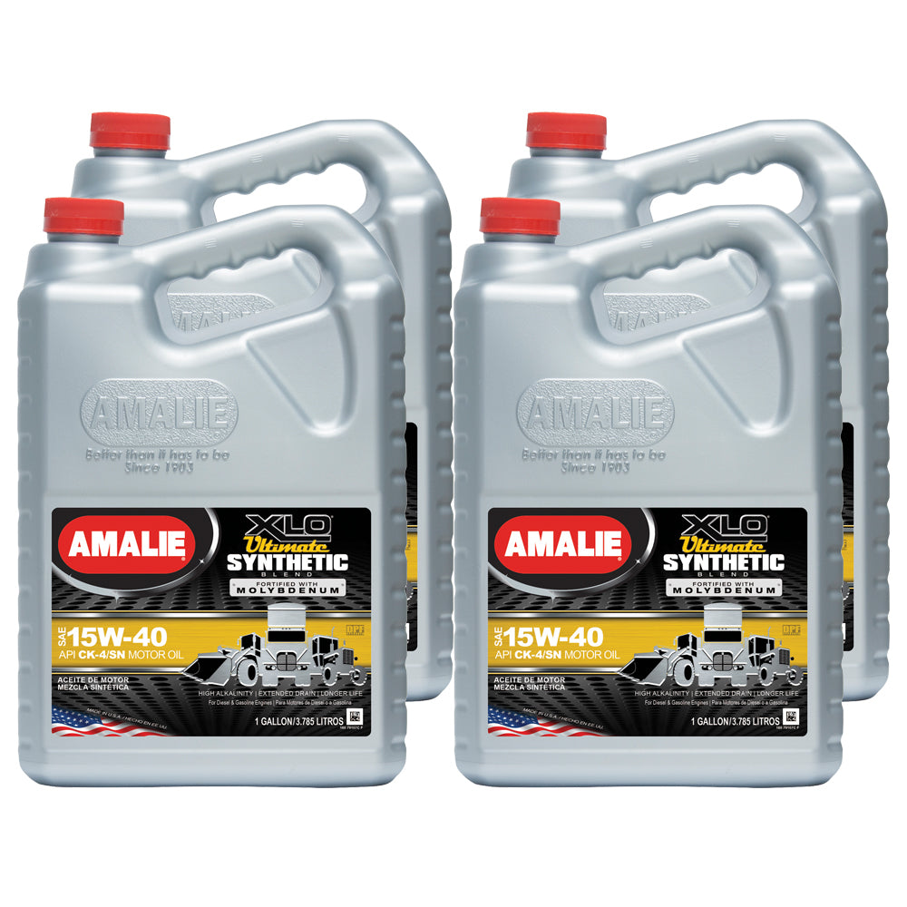 Amalie Motor Oil XLO Ultimate Synthetic Blend 15w40 Case 4x1 Gal 160-79107-36