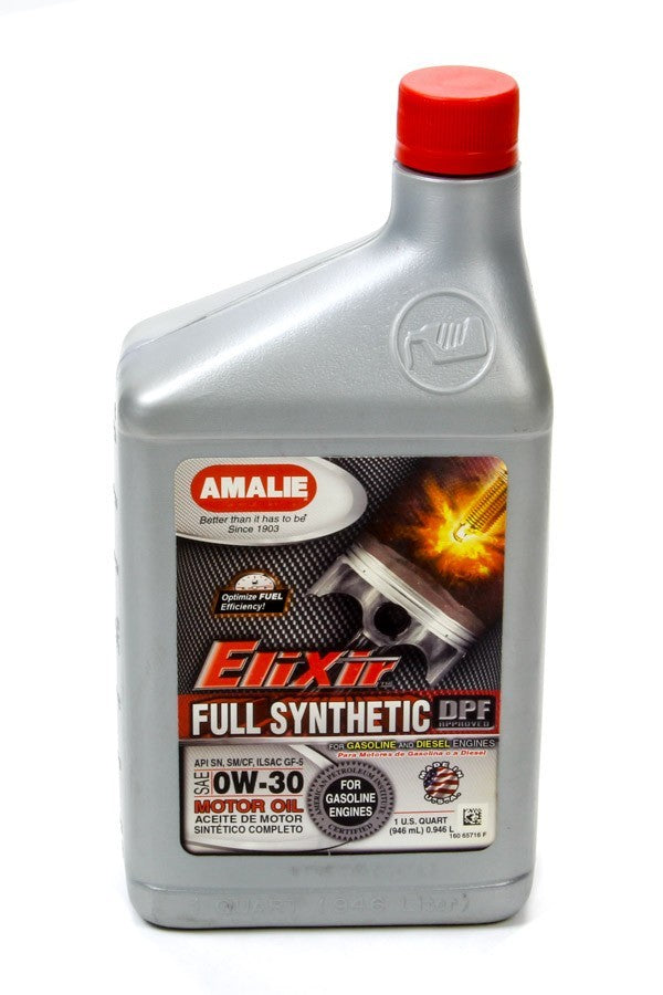 Amalie Motor Oil Elixir Full Synthetic 0w30 1 Quart AMA65716-56
