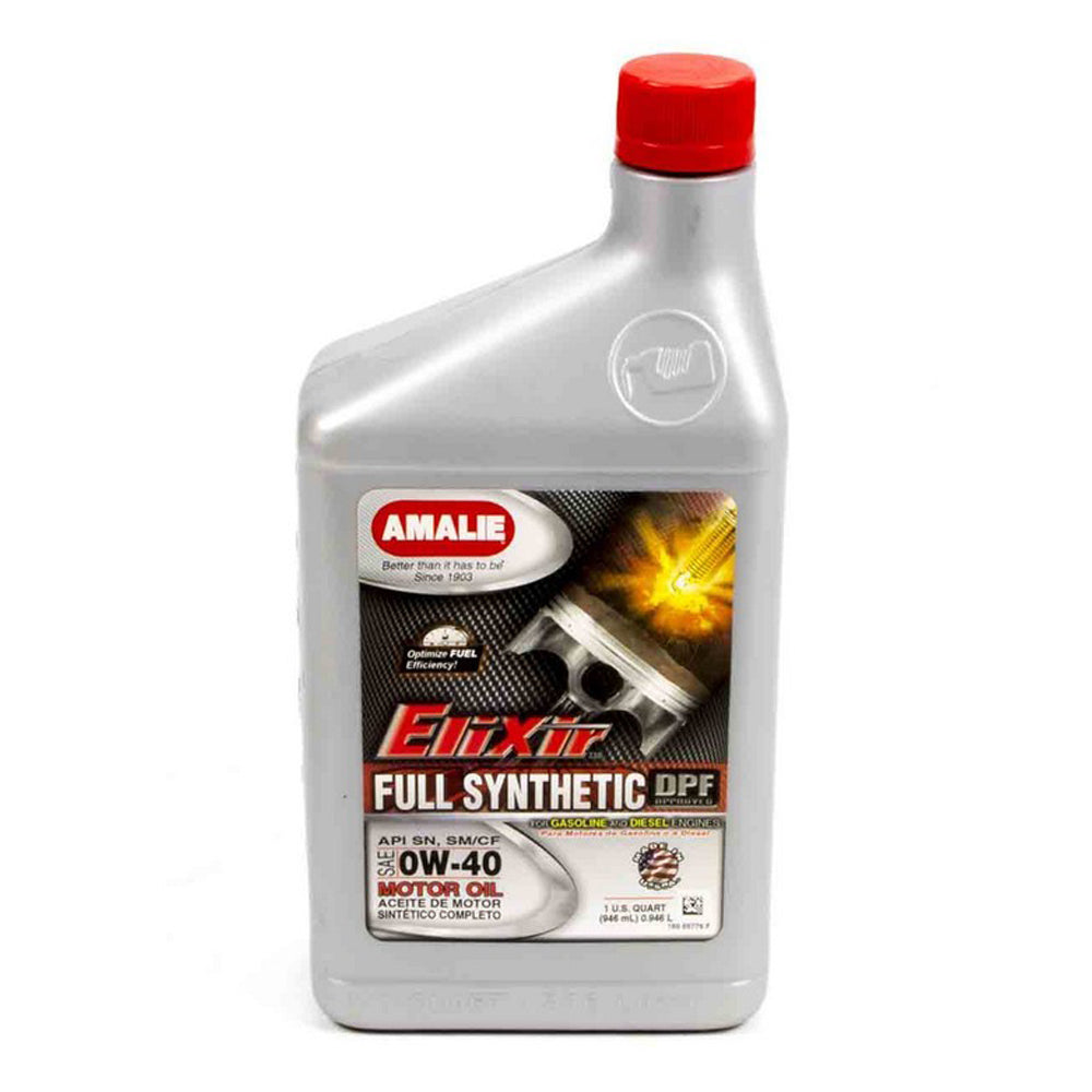 Amalie Motor Oil Elixir Full Syn 0w40 Oil 1Qt AMA65776-56