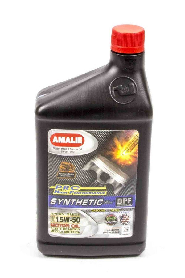 Amalie Motor Oil PRO HP Syn Blend 15w50 Oil 1Qt AMA75636-56