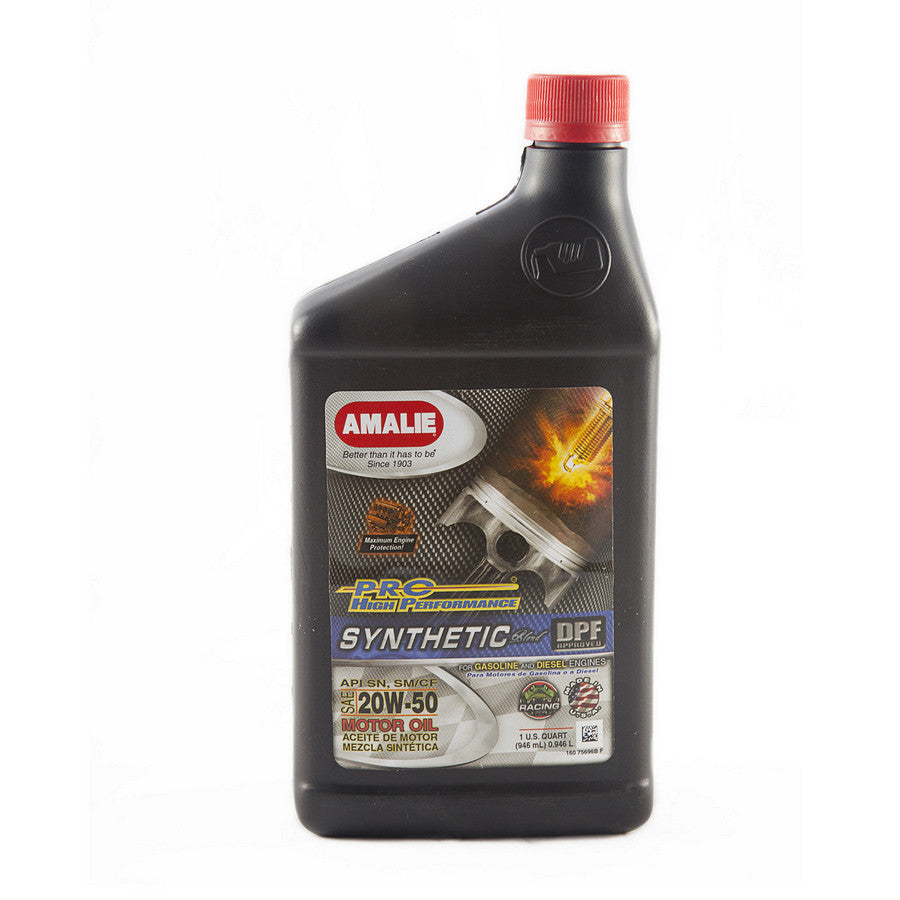 Amalie Motor Oil PRO HP Syn Blend 20w50 Oil 1Qt AMA75696-56