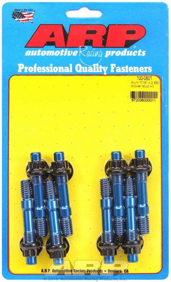 Auto Racing Products Automotive Hardware Aluminum Blower Stud Kit 7/16 x 2.880 OAL 100-0601