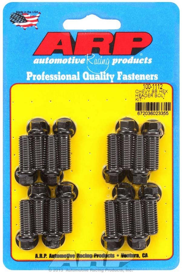 Auto Racing Products Exhaust Header Header Bolt Kit - 6pt. 3/8 x 1.00 UHL (16) 100-1112